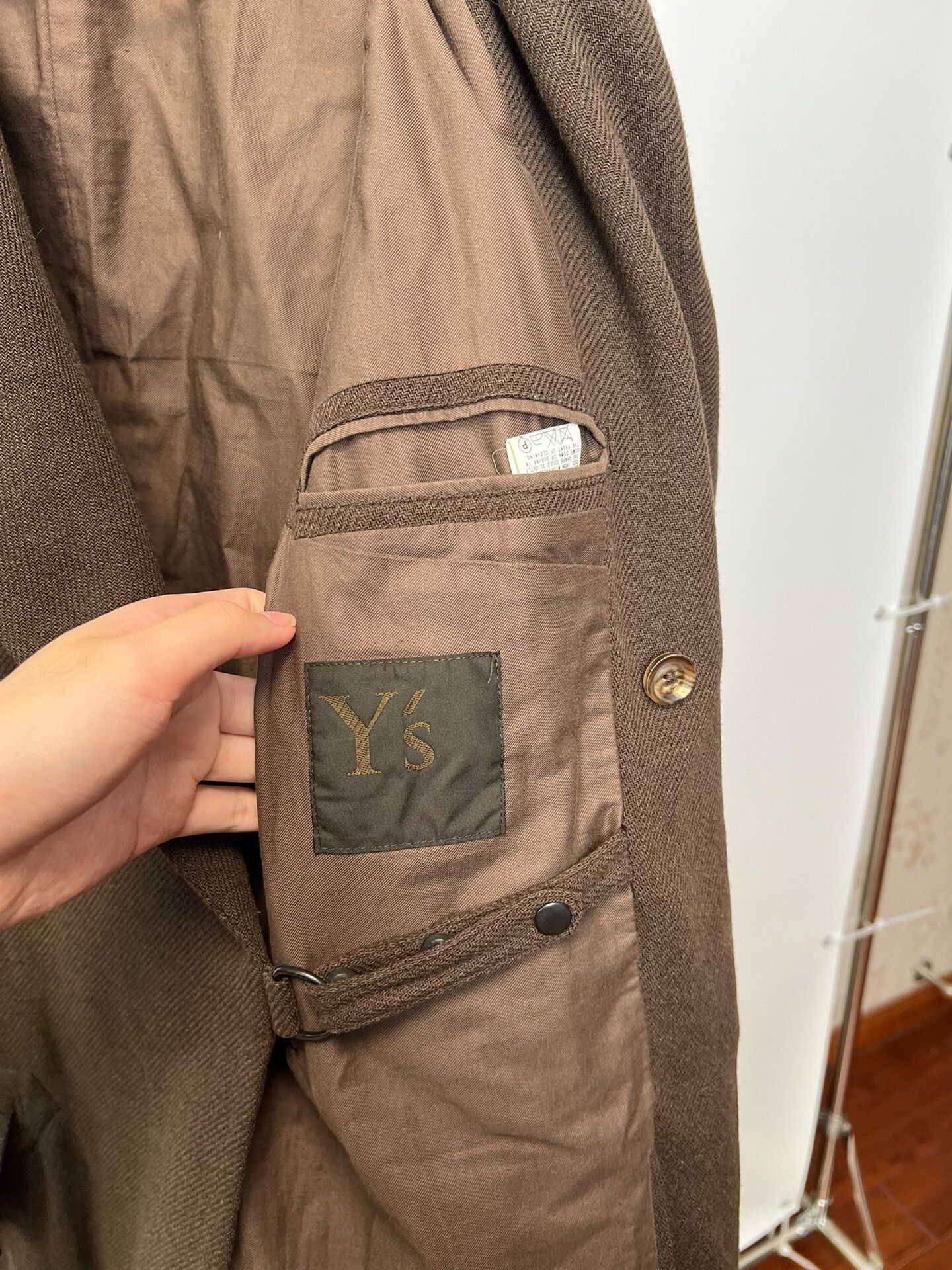Yohji Yamamoto Adjustable Wool Blend Coat by Yohji Yamamoto Size L / US 10 / IT 46 - 7 Thumbnail
