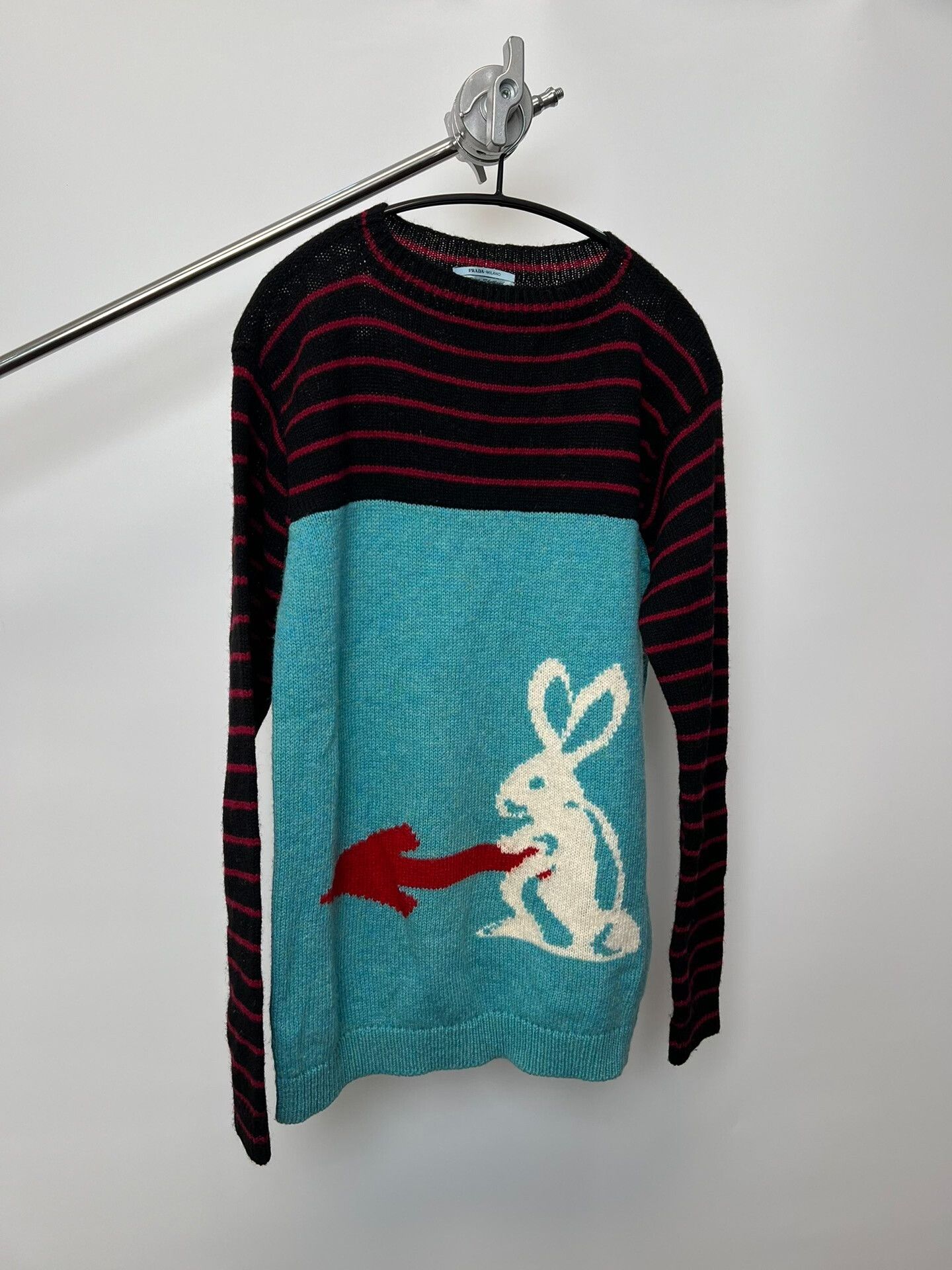 Prada Prada Striped Rabbit Wool Sweater Size US M / EU 48-50 / 2 - 2 Thumbnail