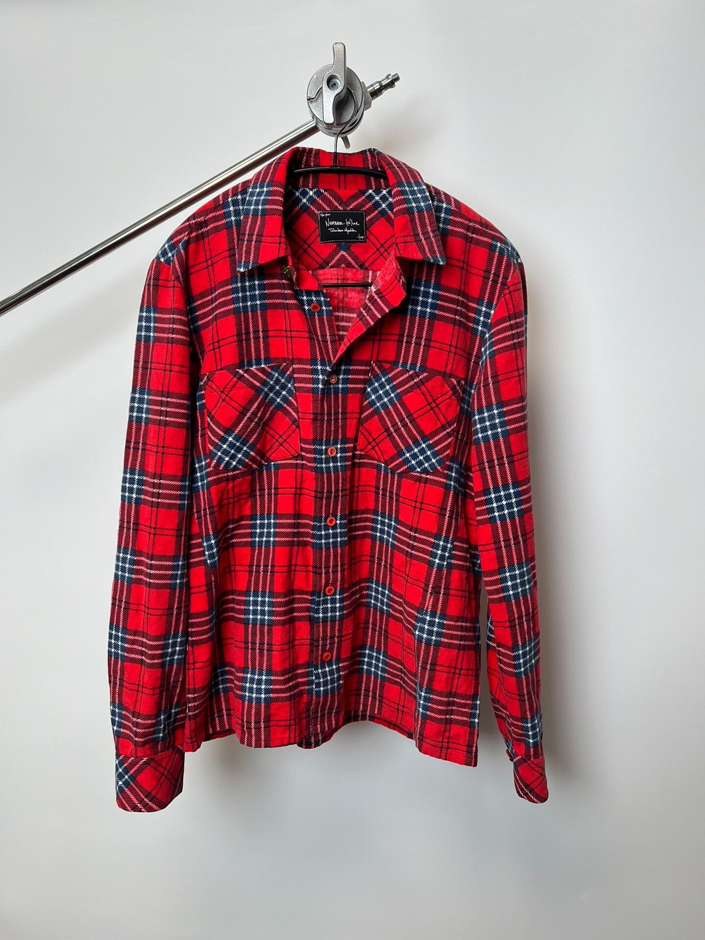 Number (N)ine Red Flannel Checkered Shirt by Number (N)ine Size US M / EU 48-50 / 2 - 2 Thumbnail