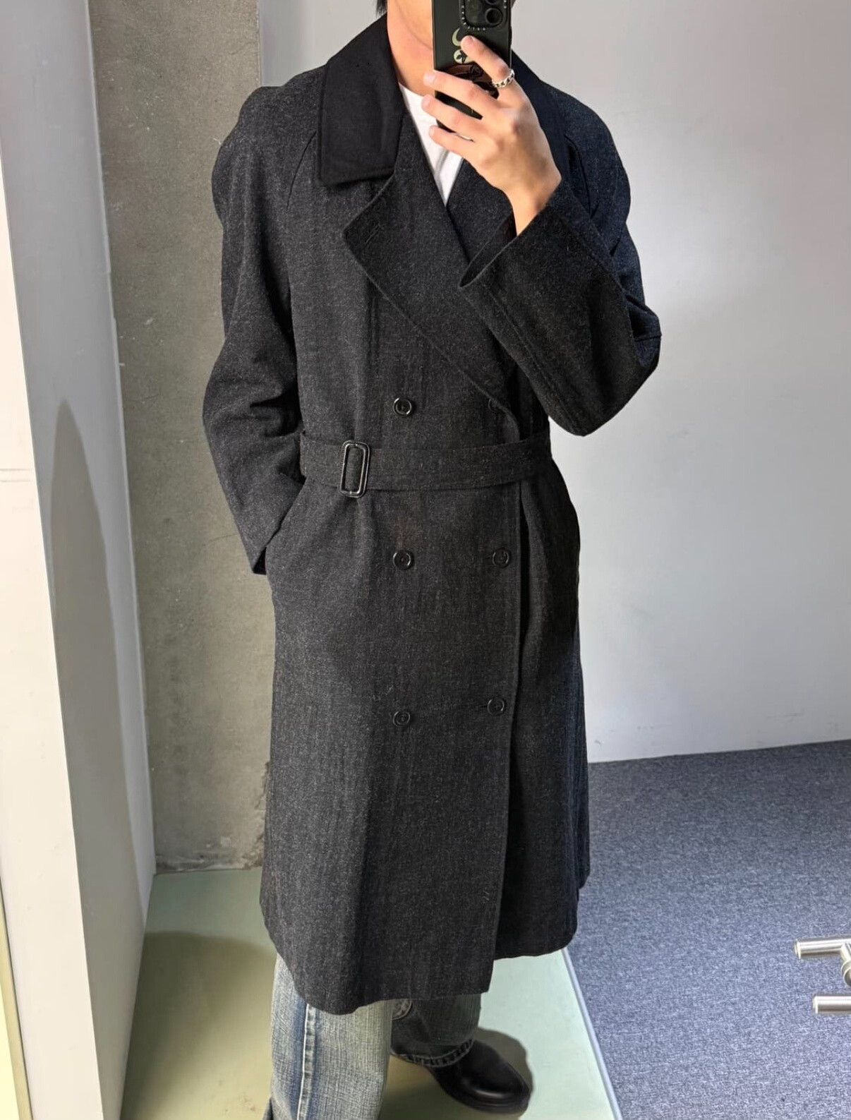 Yohji Yamamoto Yohji Yamamoto 80s Wool Double-Breasted Coat Size US S / EU 44-46 / 1 - 9 Thumbnail