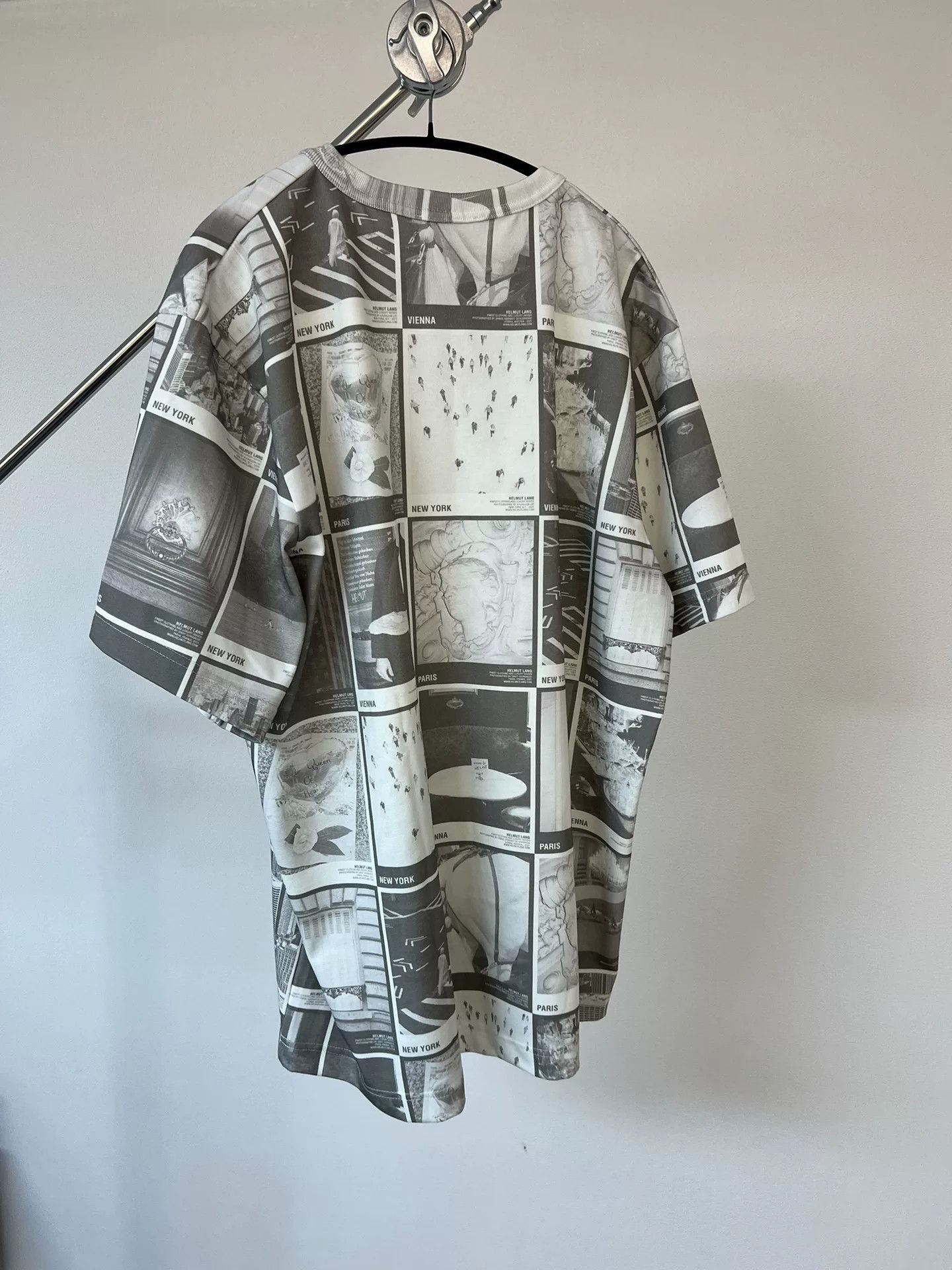 Helmut Lang Helmut Lang Newspaper Print T-Shirt Size US XL / EU 56 / 4 - 4 Thumbnail