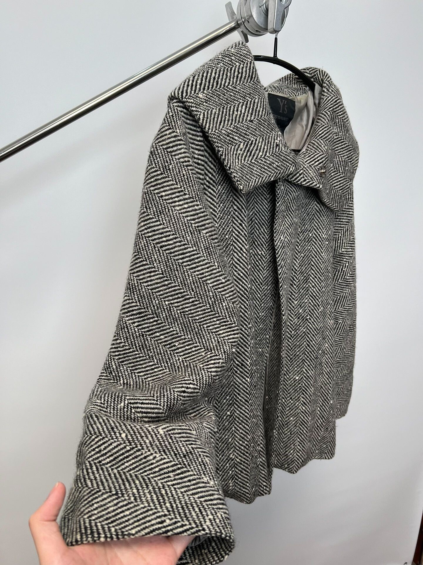 Yohji Yamamoto Yohji Yamamoto Houndstooth Cape Coat Size XL / US 12-14 / IT 48-50 - 4 Thumbnail