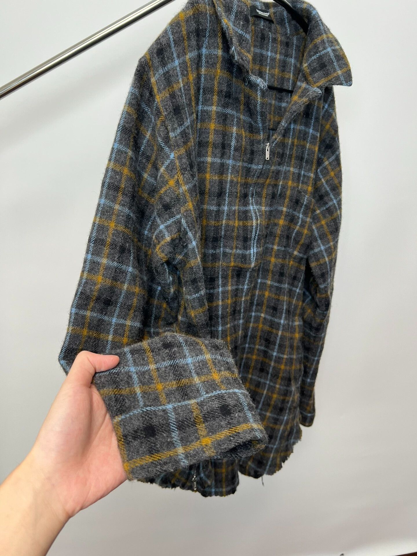 Undercover Undercover Wool Blend Plaid Half-Zip Jacket Size US L / EU 52-54 / 3 - 4 Thumbnail