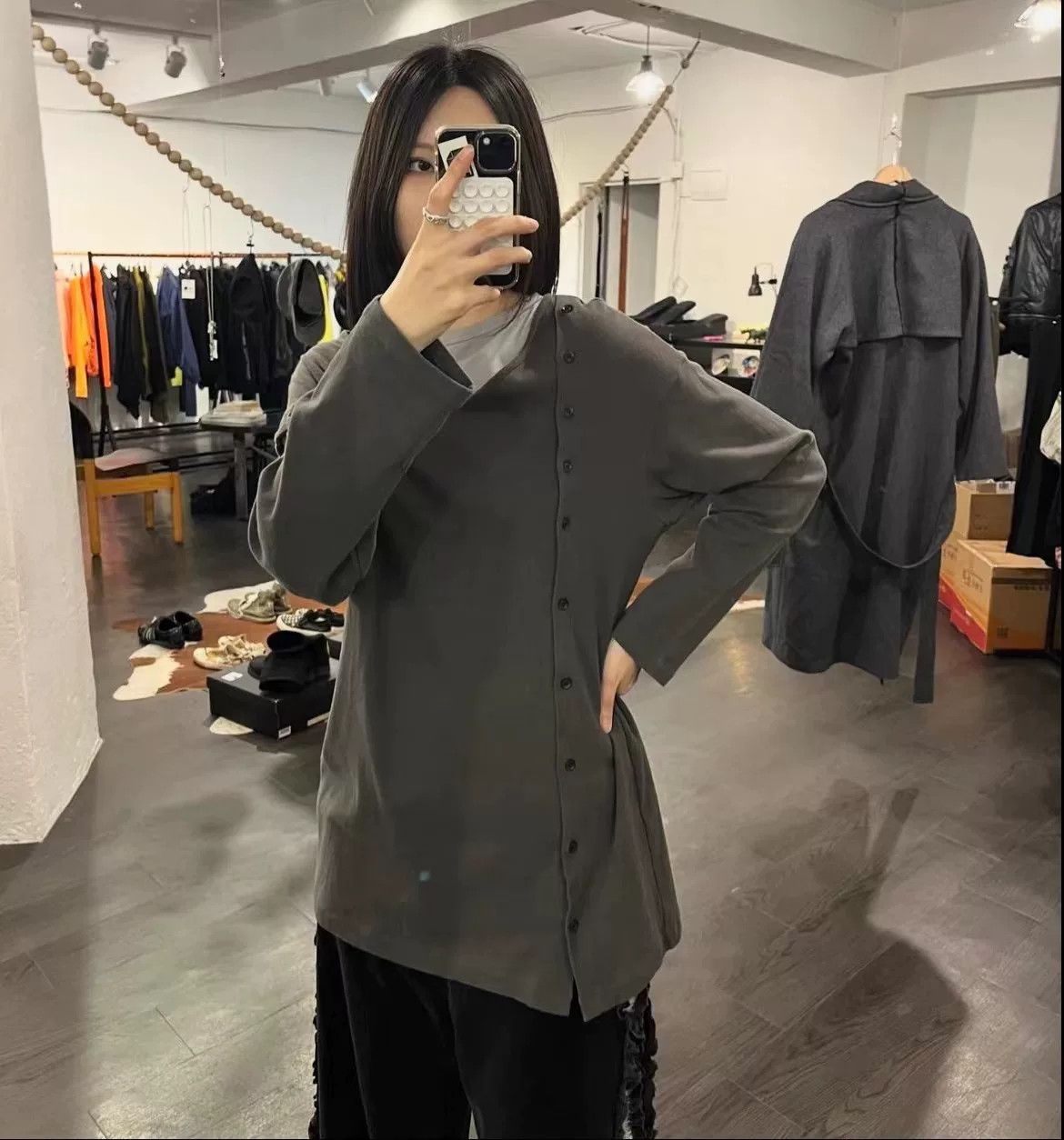 Yohji Yamamoto Yohji Yamamoto Long Sleeve Top Size US L / EU 52-54 / 3 - 7 Thumbnail