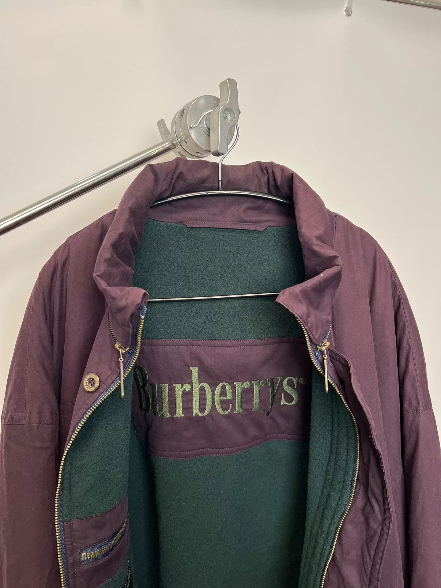 Burberry Burberry Purple Wool Lined Cotton Coat Size XL / US 12-14 / IT 48-50 - 6 Thumbnail