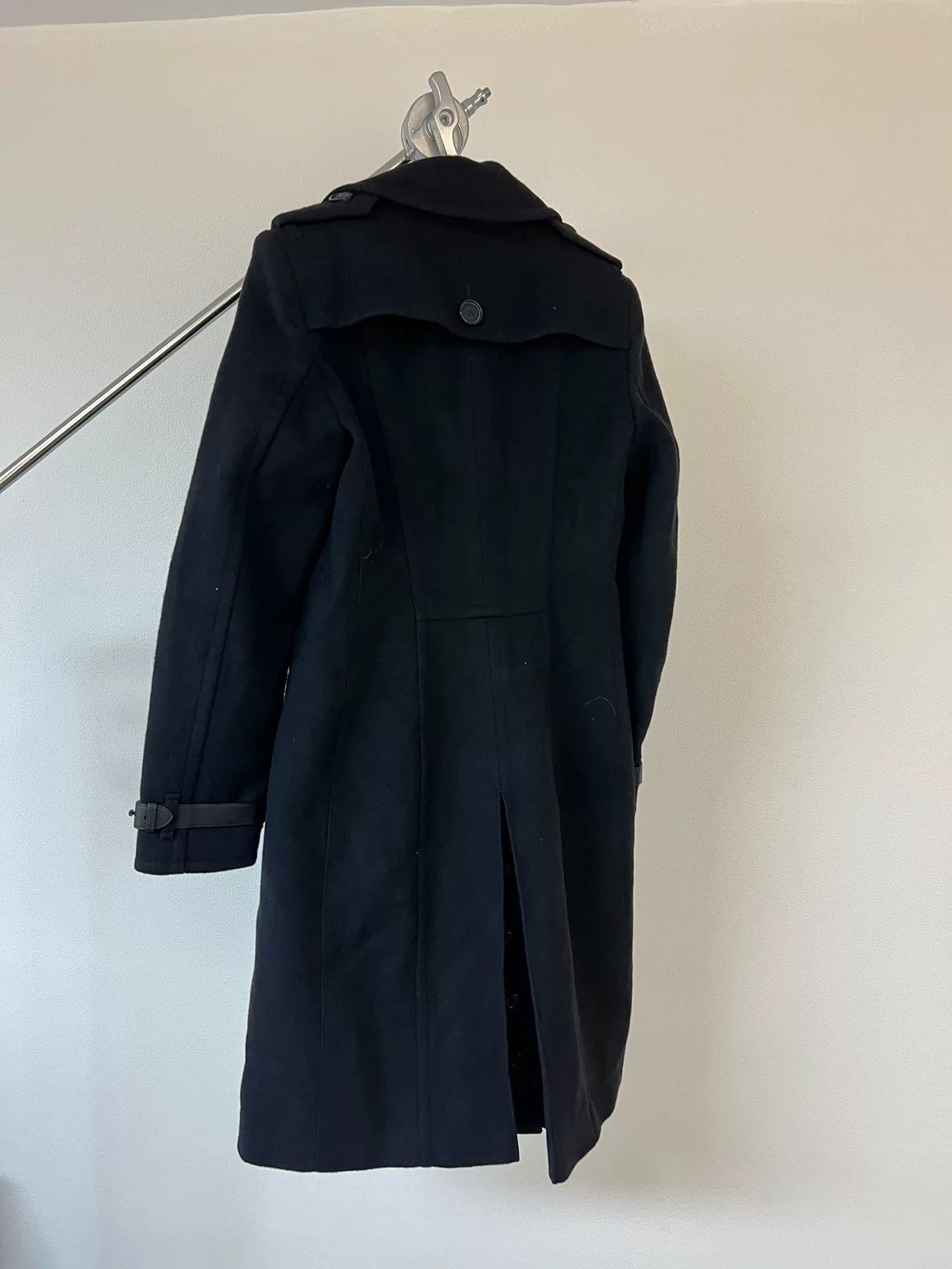Burberry Burberry Wool Coat with Leather Details Size S / US 4 / IT 40 - 7 Thumbnail