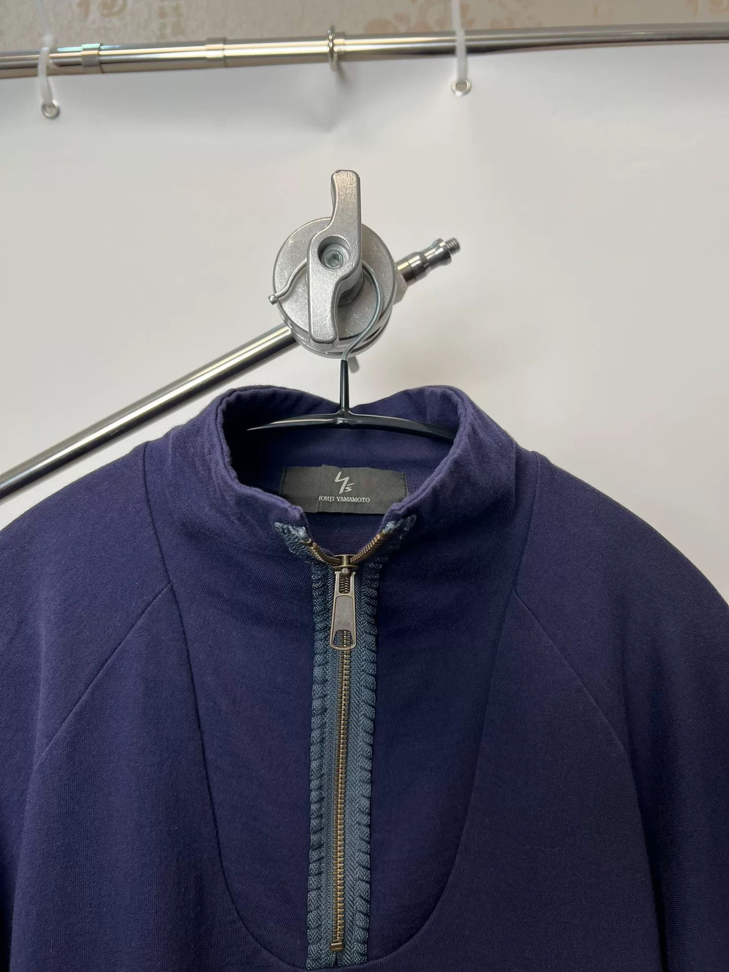 Yohji Yamamoto Yohji Yamamoto Zip Neck Long Sleeve Sweatshirt Size US L / EU 52-54 / 3 - 3 Thumbnail