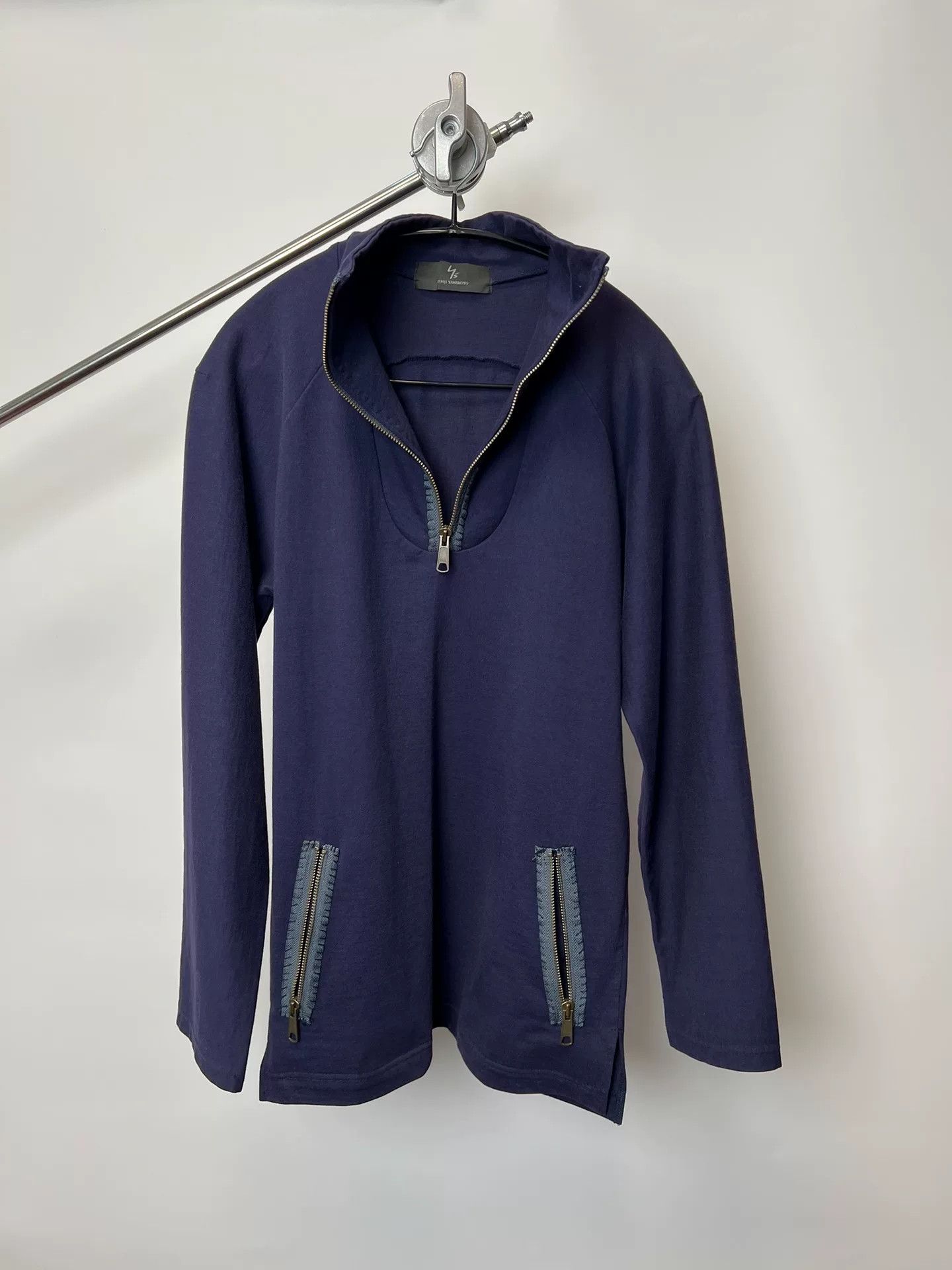 Yohji Yamamoto Yohji Yamamoto Zip Neck Long Sleeve Sweatshirt Size US L / EU 52-54 / 3 - 4 Thumbnail