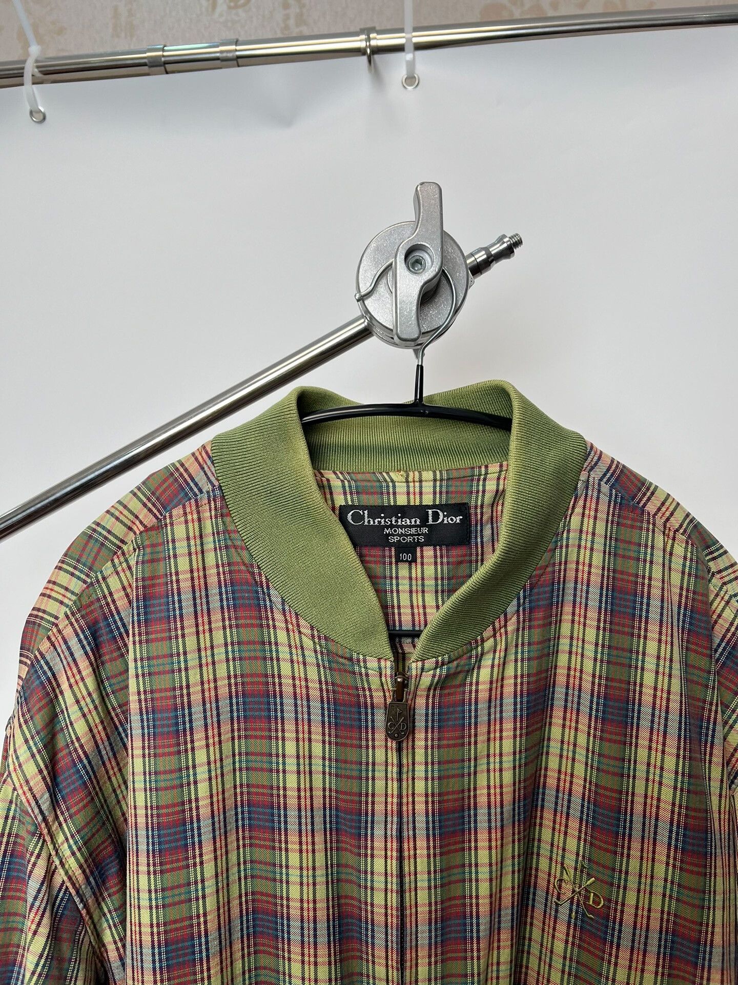 Dior Christian Dior Green Plaid Zip Jacket Size US M / EU 48-50 / 2 - 3 Thumbnail