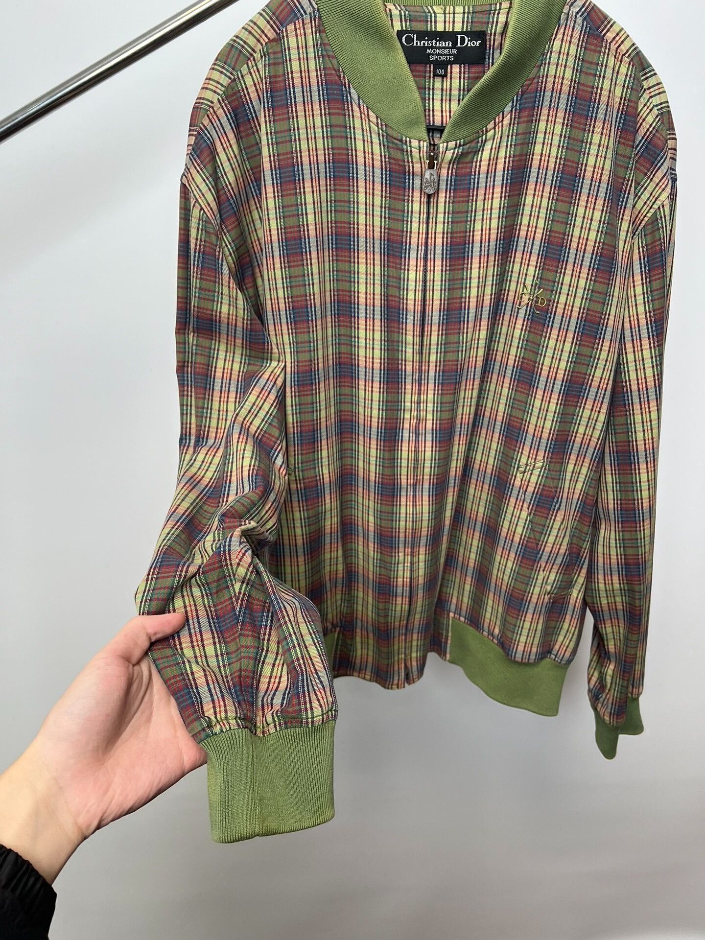 Dior Christian Dior Green Plaid Zip Jacket Size US M / EU 48-50 / 2 - 6 Thumbnail