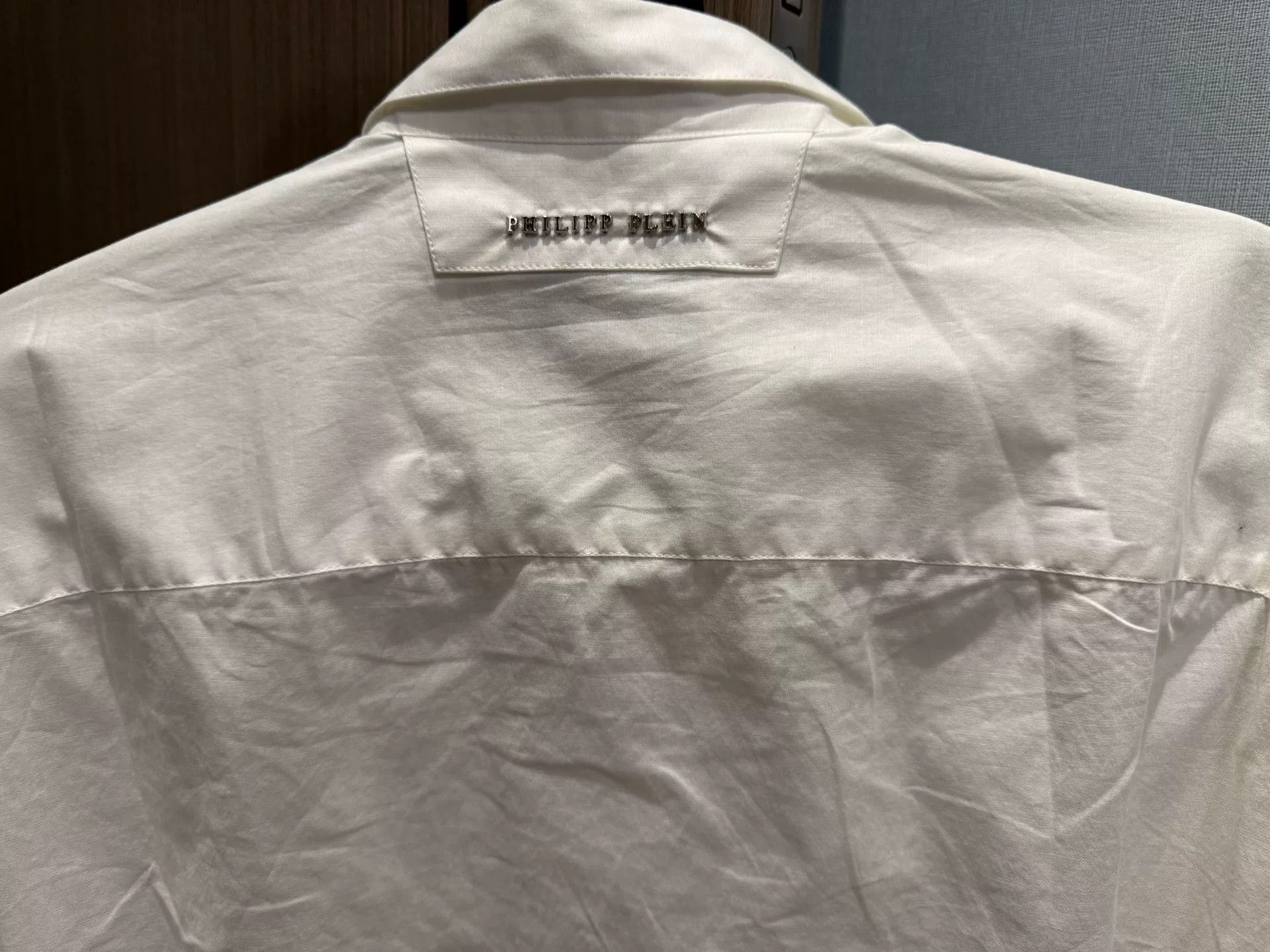 Philipp Plein Philipp Plein White Skull Logo Shirt Size US XL / EU 56 / 4 - 6 Thumbnail