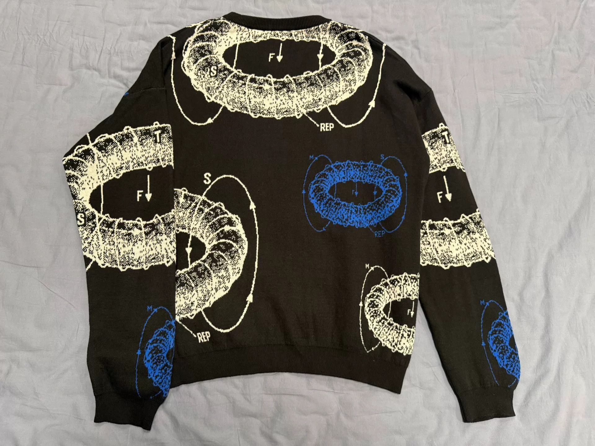 Msftsrep MSFTSREP Black Graffiti Knit Sweater Size US L / EU 52-54 / 3 - 6 Thumbnail