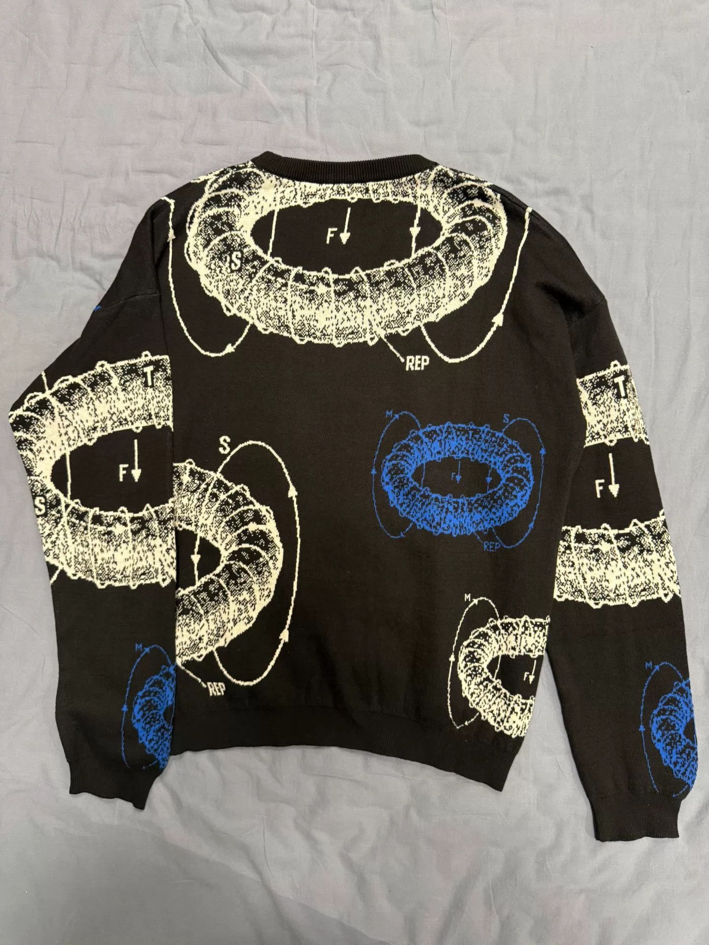 Msftsrep MSFTSREP Black Graffiti Knit Sweater Size US L / EU 52-54 / 3 - 5 Thumbnail