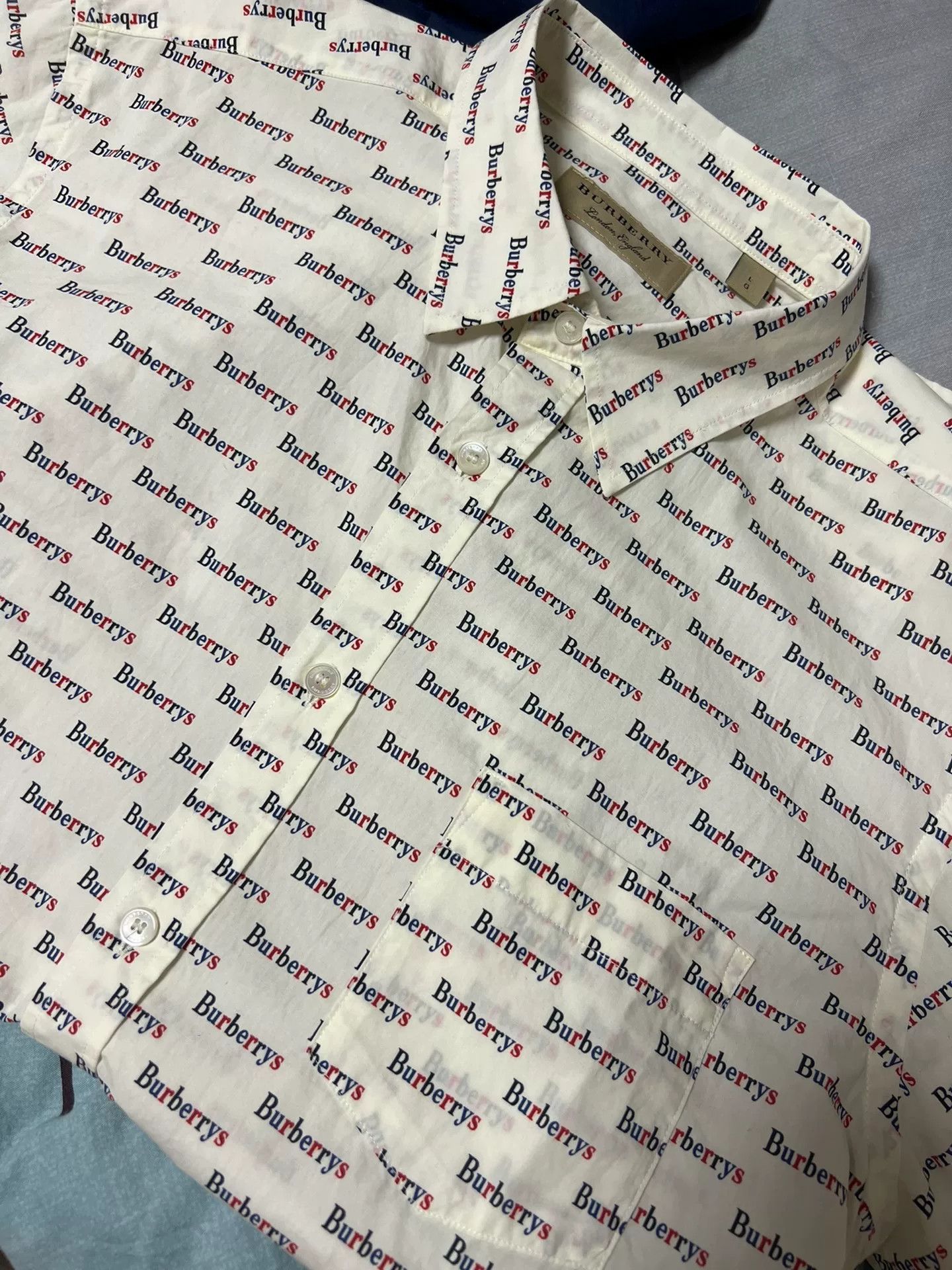 Burberry Burberry Men's Long Sleeve Shirt Size US L / EU 52-54 / 3 - 3 Thumbnail