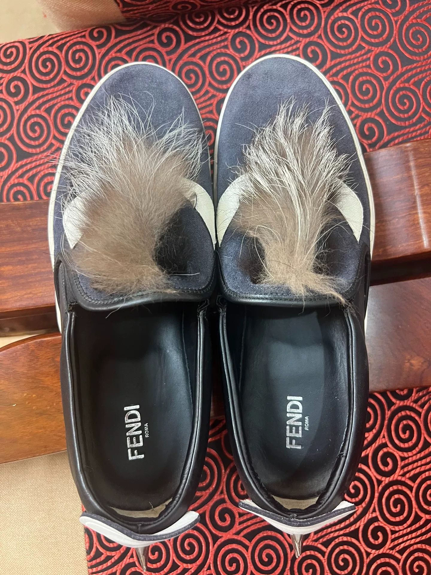 Fendi Fendi Monster Suede Fur Men’s Shoes Size US 6.5 / EU 39-40 - 4 Thumbnail