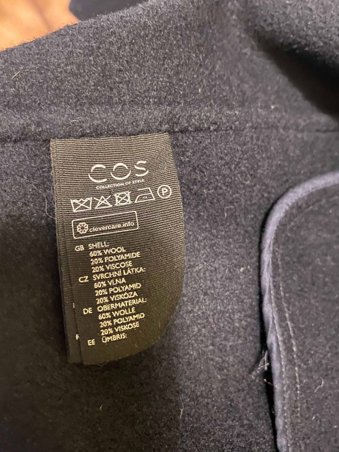 Cos COS Men's Wool Blend Overcoat Size US M / EU 48-50 / 2 - 3 Thumbnail