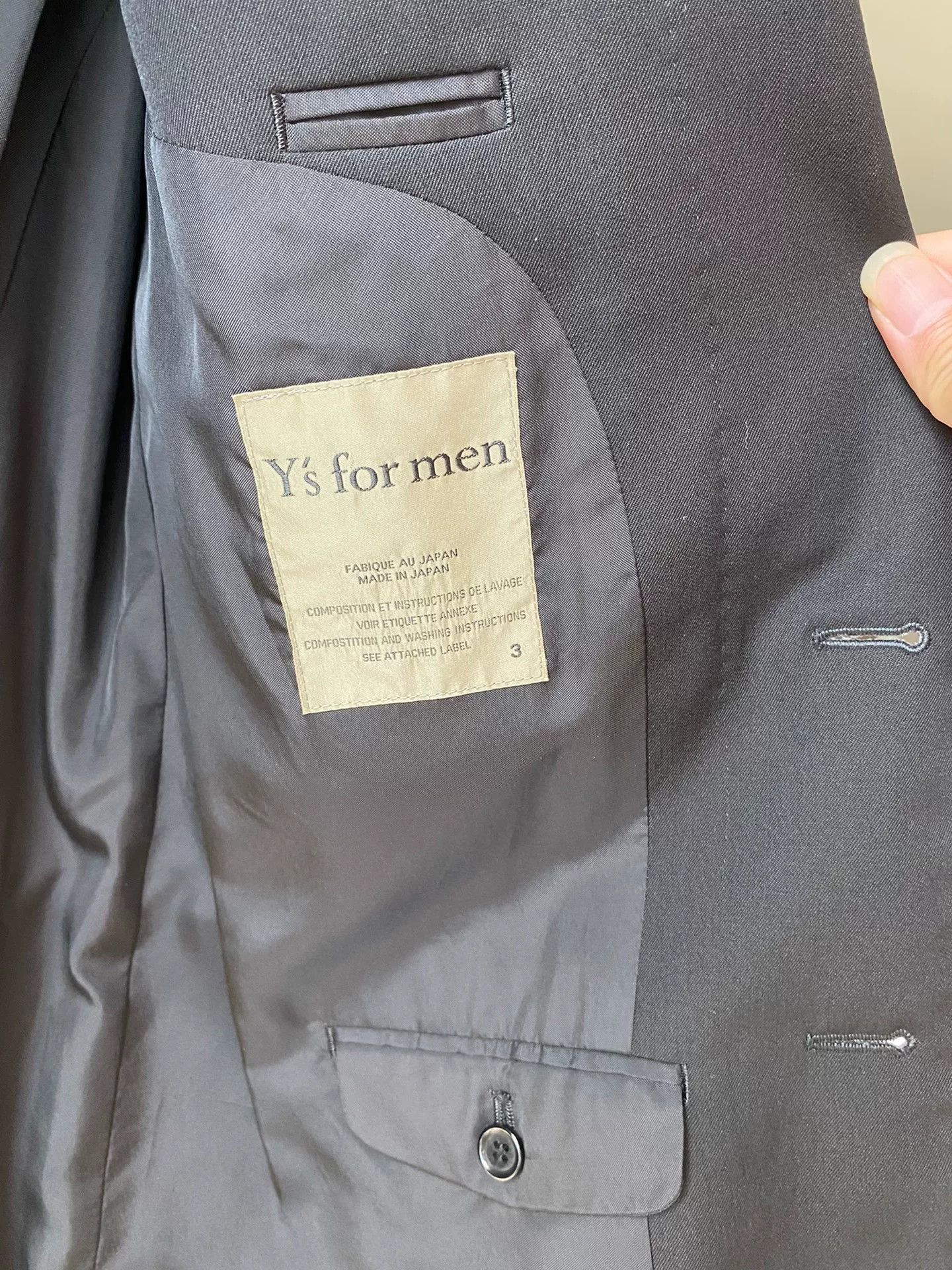 Y's for Men Yohji Yamamoto Y's Black Wool Suit Jacket Size US L / EU 52-54 / 3 - 5 Thumbnail