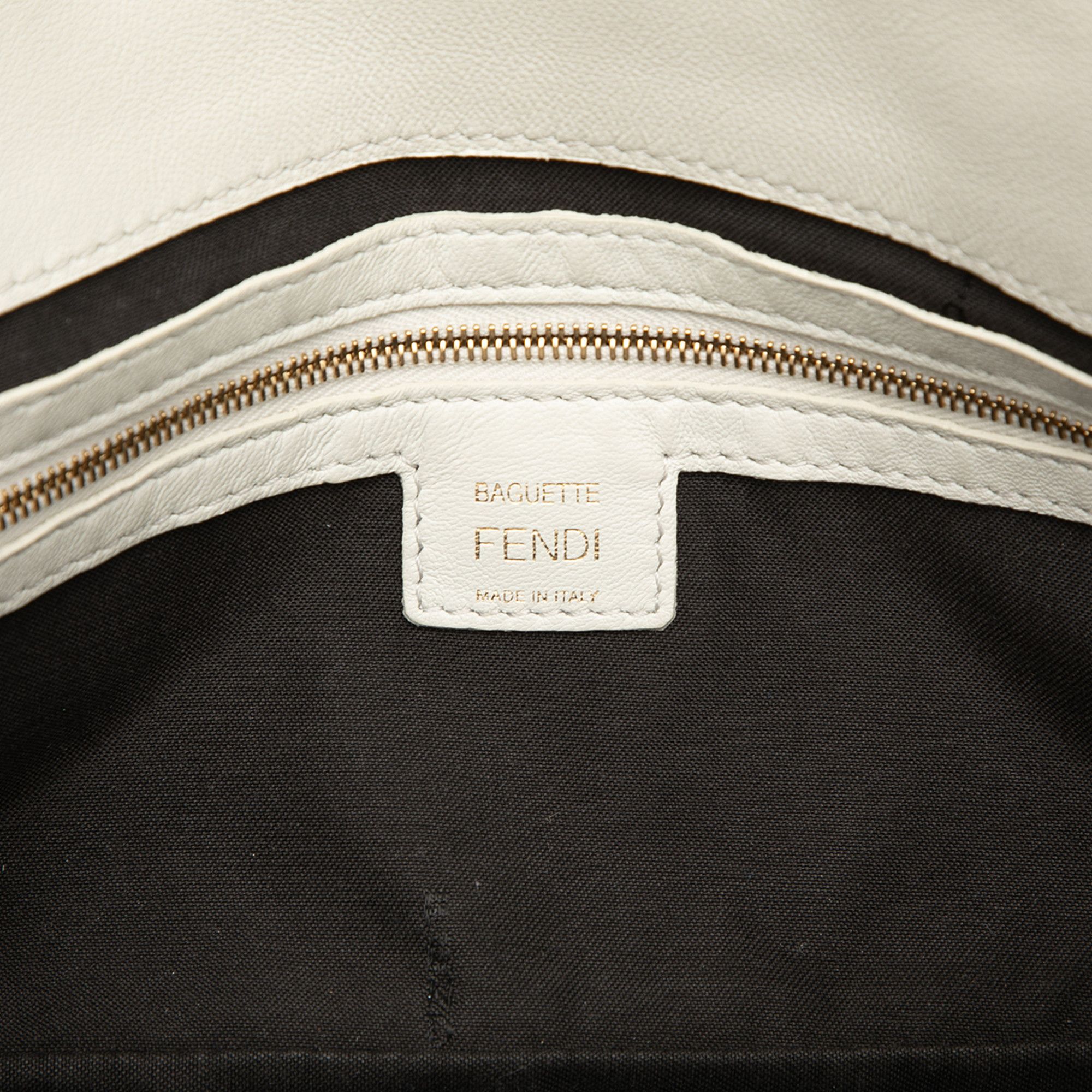 Fendi Fendi Zucca Embossed Leather Baguette Satchel Size ONE SIZE - 5 Thumbnail