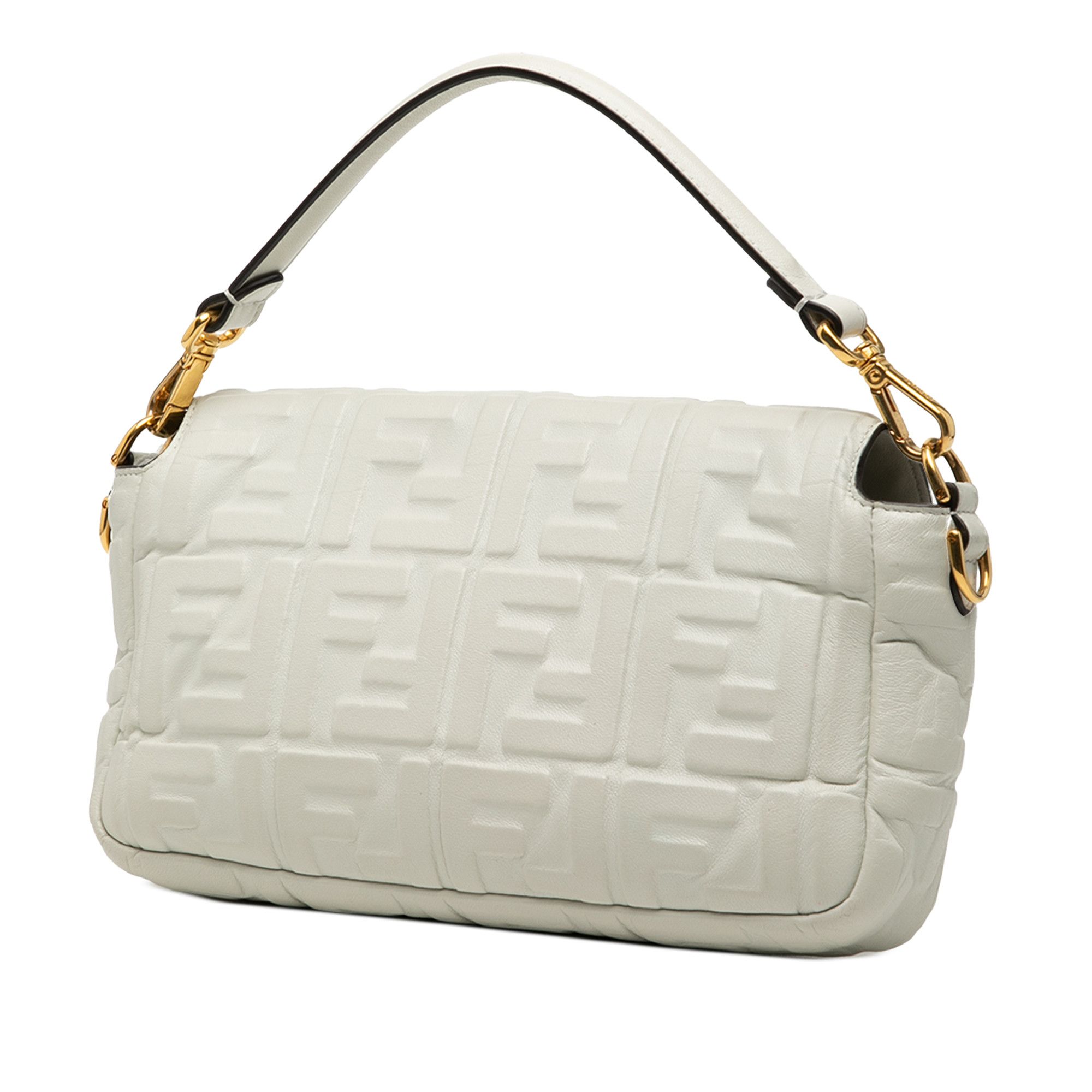 Fendi Fendi Zucca Embossed Leather Baguette Satchel Size ONE SIZE - 2 Thumbnail