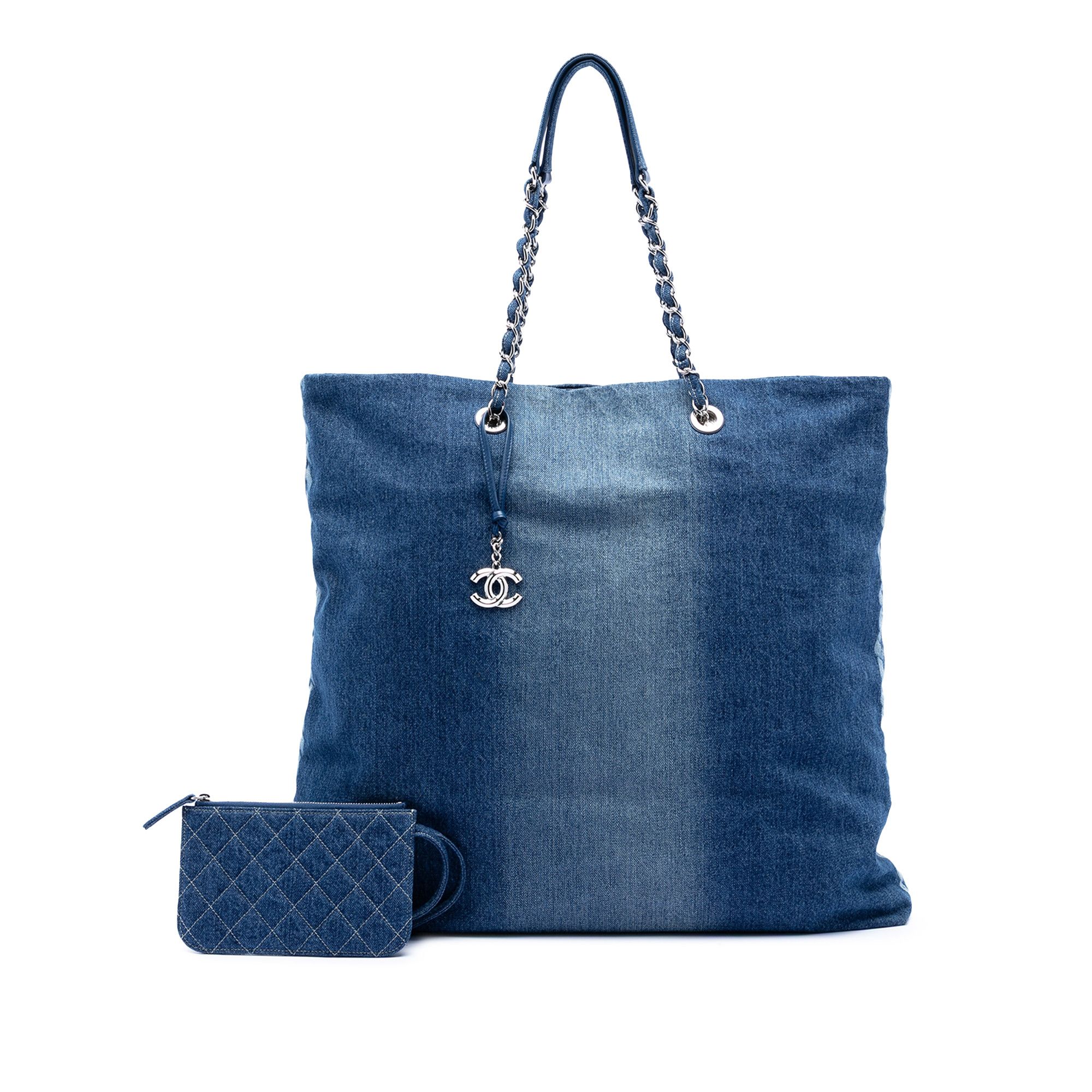 Chanel Chanel Printed Denim Shopping Tote Size ONE SIZE - 8 Thumbnail