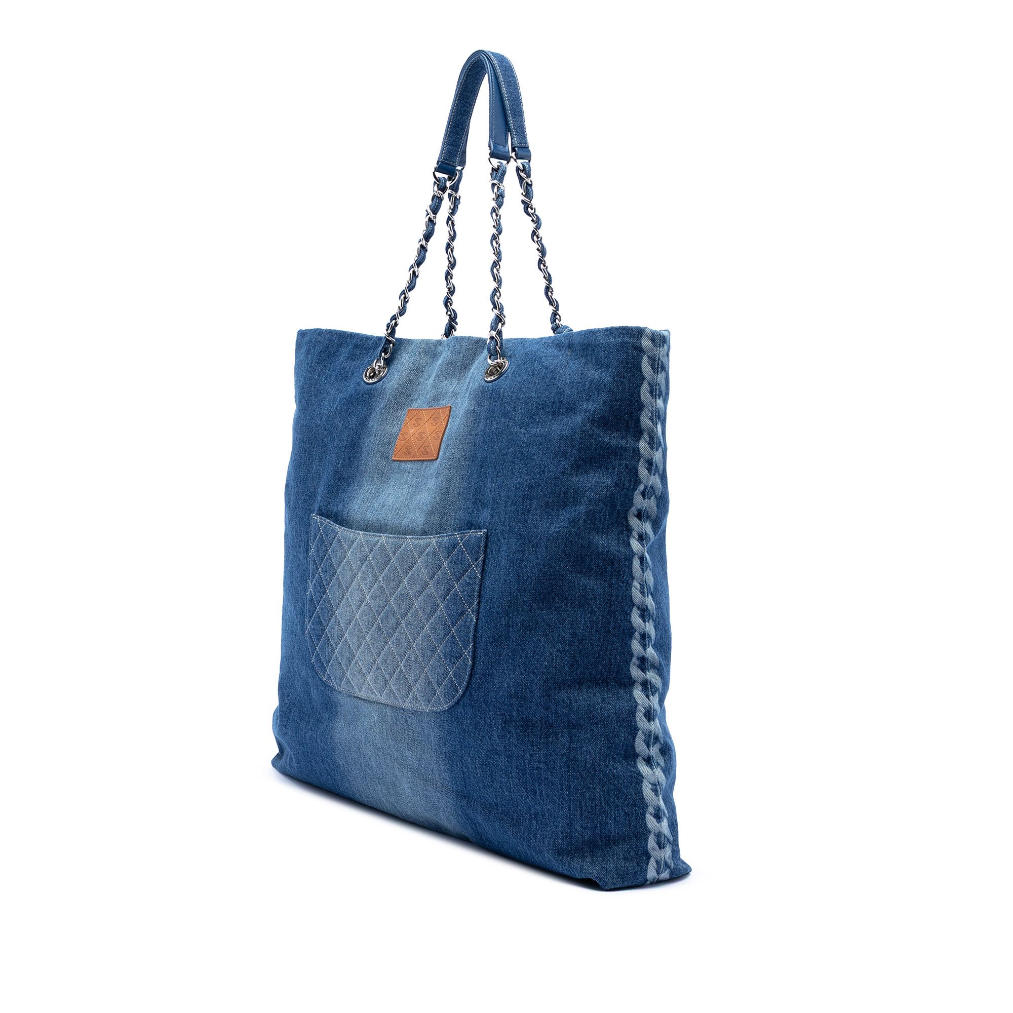Chanel Chanel Printed Denim Shopping Tote Size ONE SIZE - 2 Thumbnail