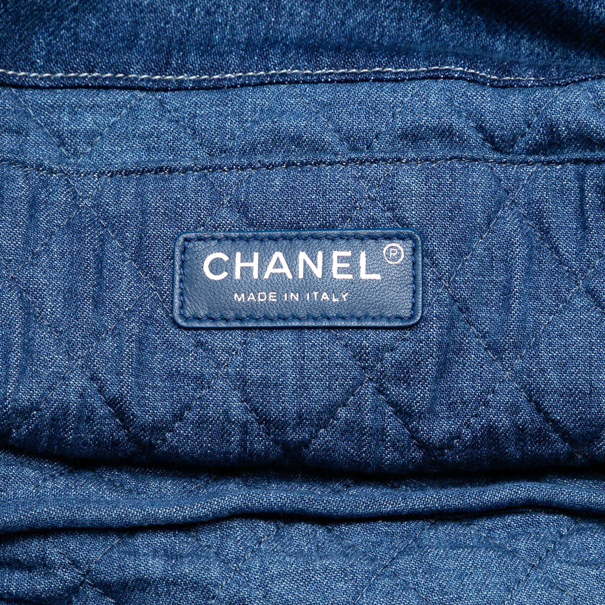 Chanel Chanel Printed Denim Shopping Tote Size ONE SIZE - 5 Thumbnail
