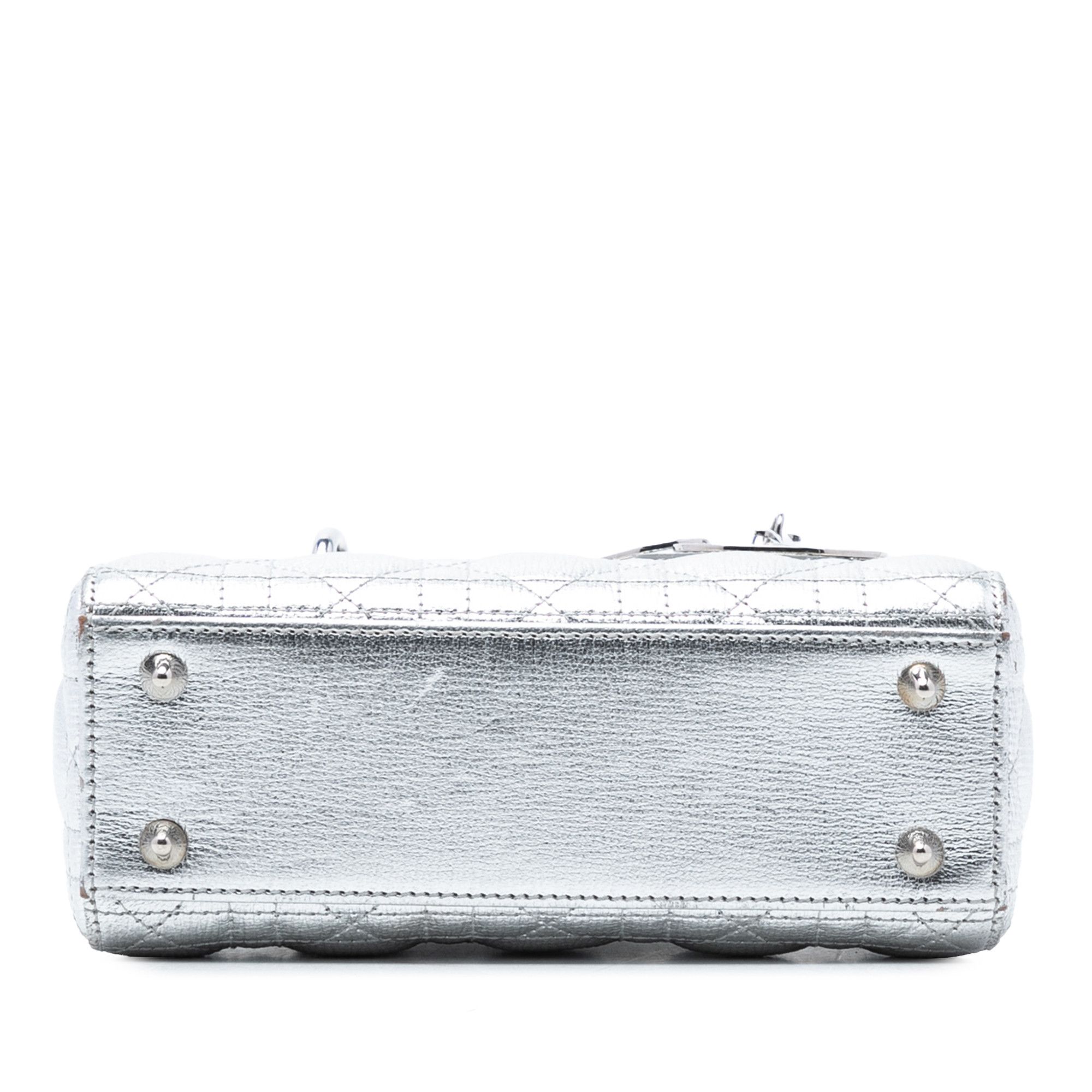 Dior Dior Small Metallic Grained Calfskin Cannage My ABCDior Lady Dior Size ONE SIZE - 3 Thumbnail