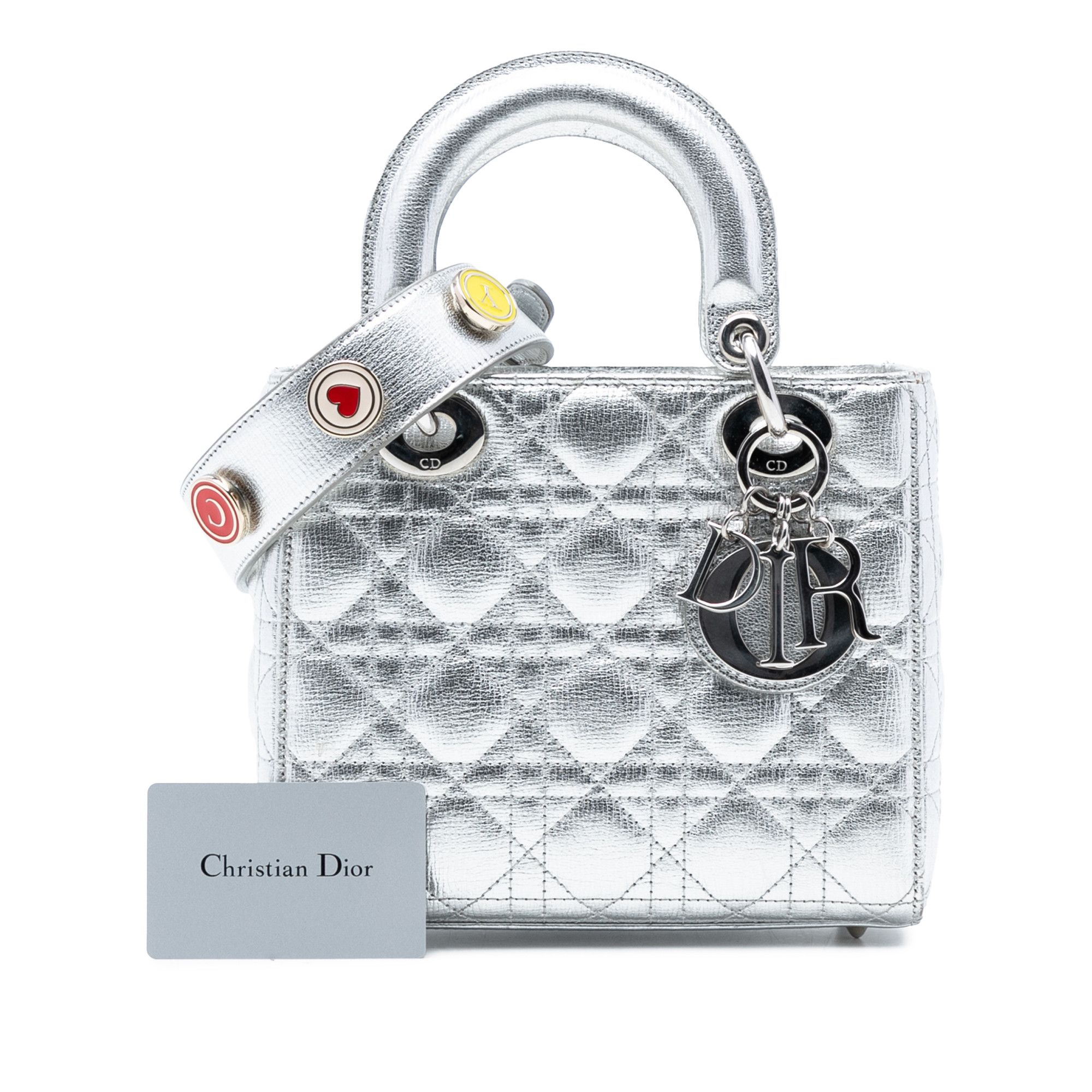 Dior Dior Small Metallic Grained Calfskin Cannage My ABCDior Lady Dior Size ONE SIZE - 8 Thumbnail