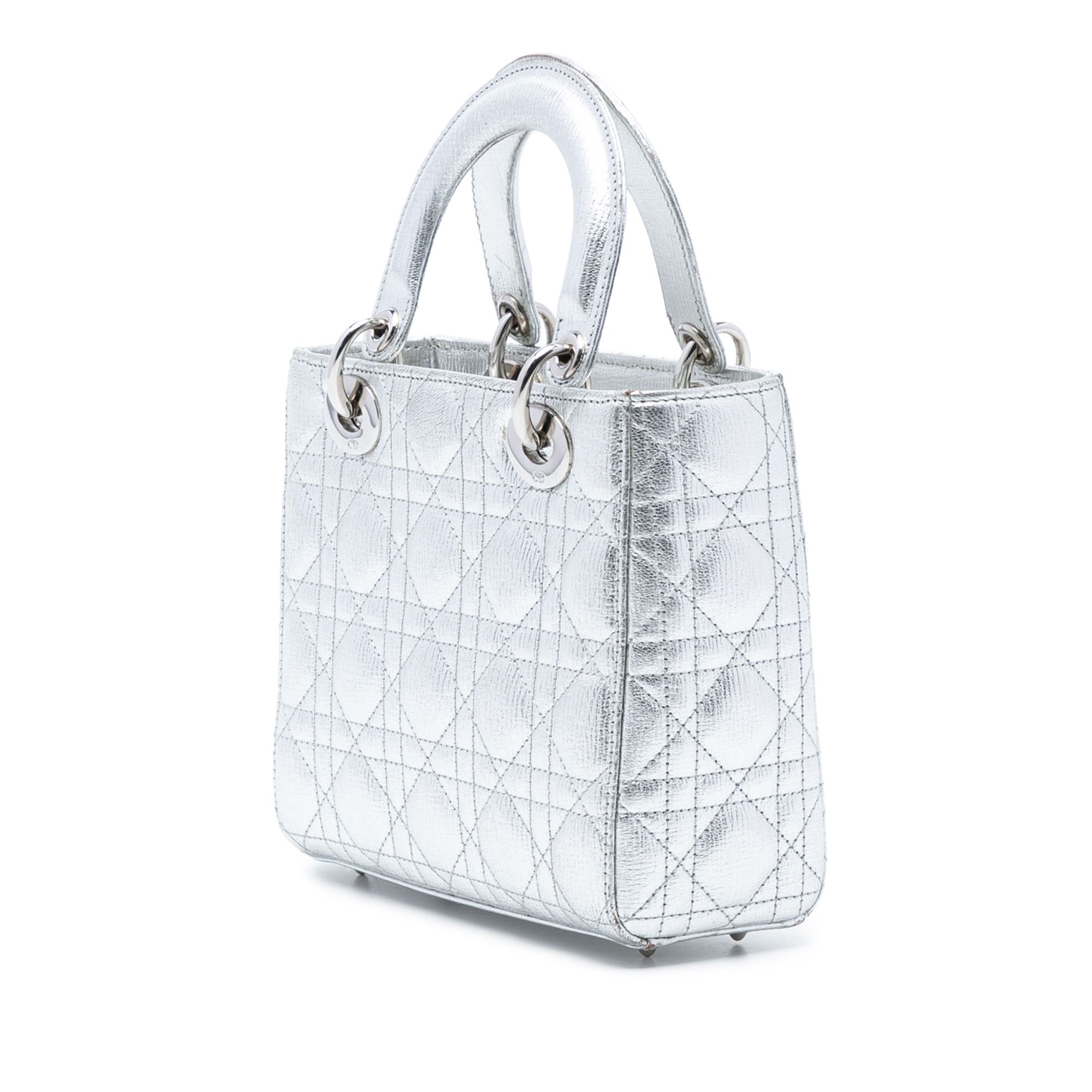 Dior Dior Small Metallic Grained Calfskin Cannage My ABCDior Lady Dior Size ONE SIZE - 2 Thumbnail