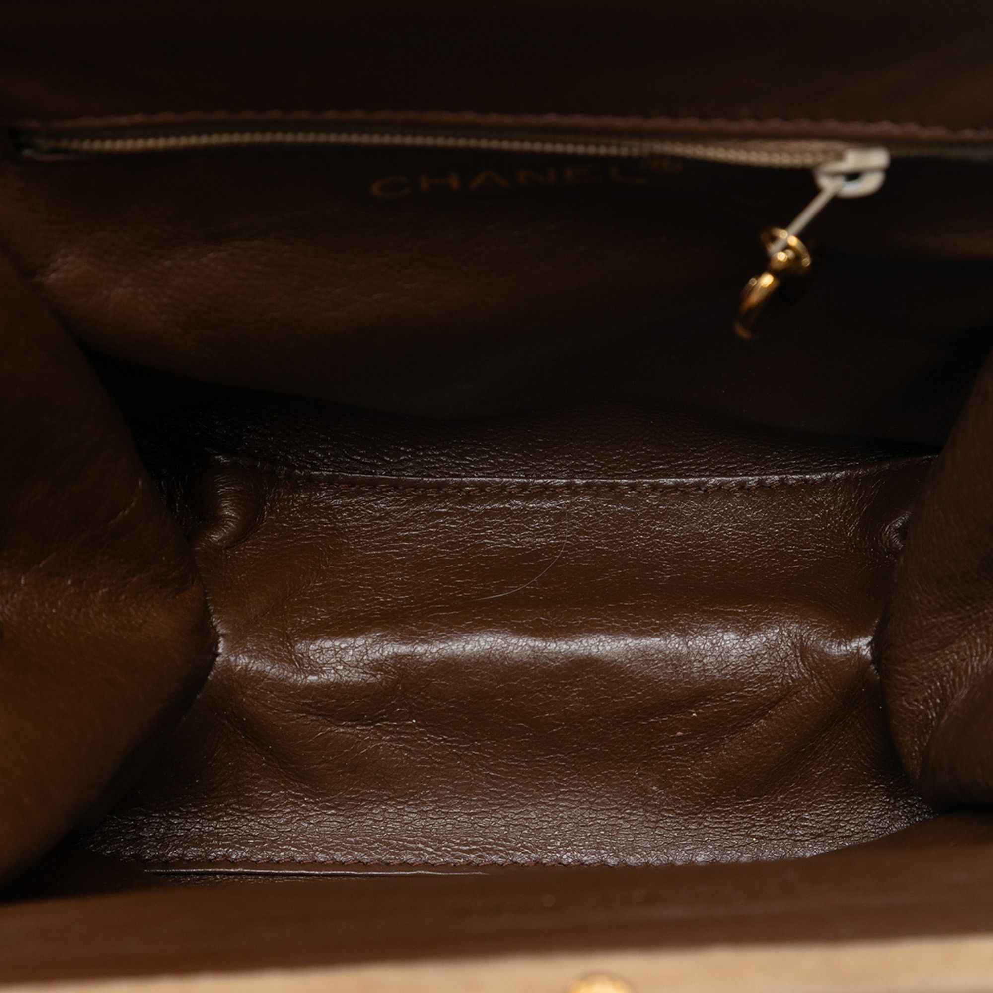Chanel Chanel CC Quilted Suede Kiss Lock Handbag Size ONE SIZE - 4 Thumbnail
