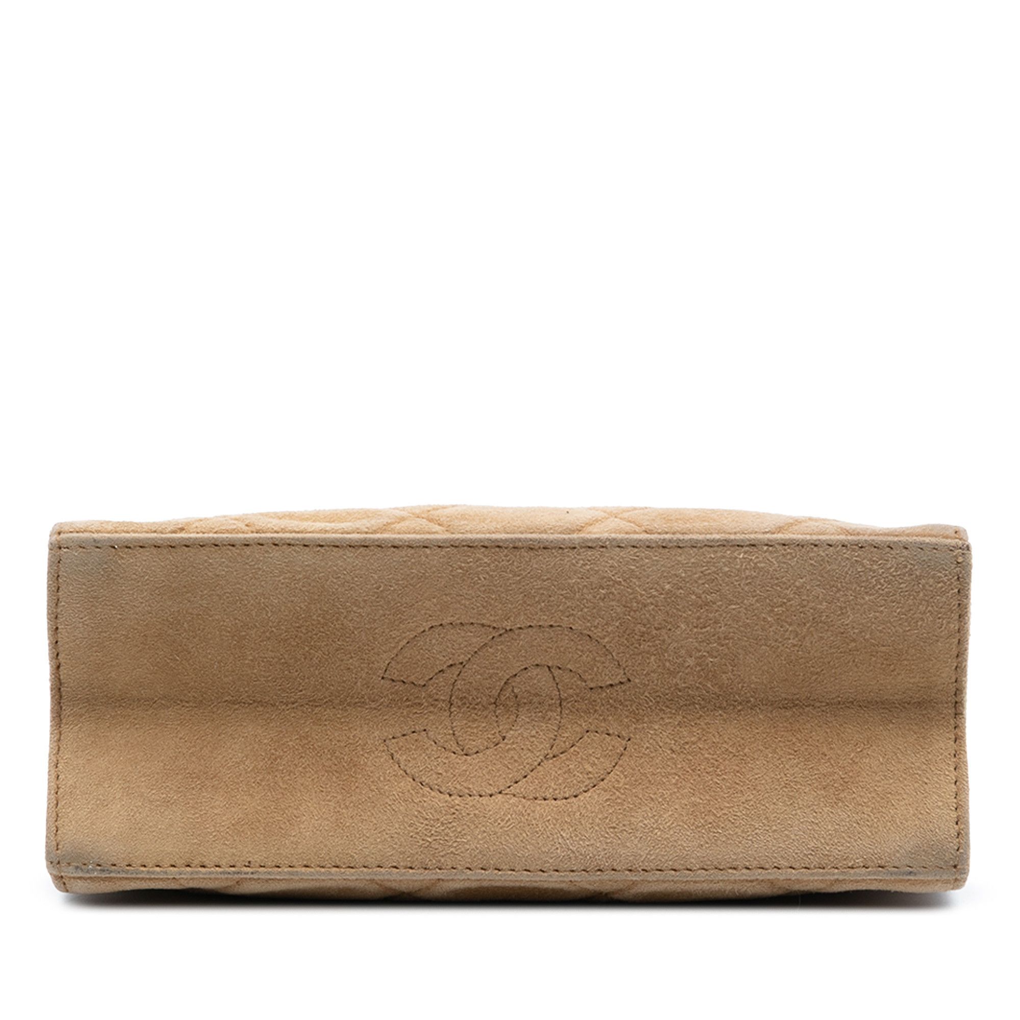 Chanel Chanel CC Quilted Suede Kiss Lock Handbag Size ONE SIZE - 3 Thumbnail