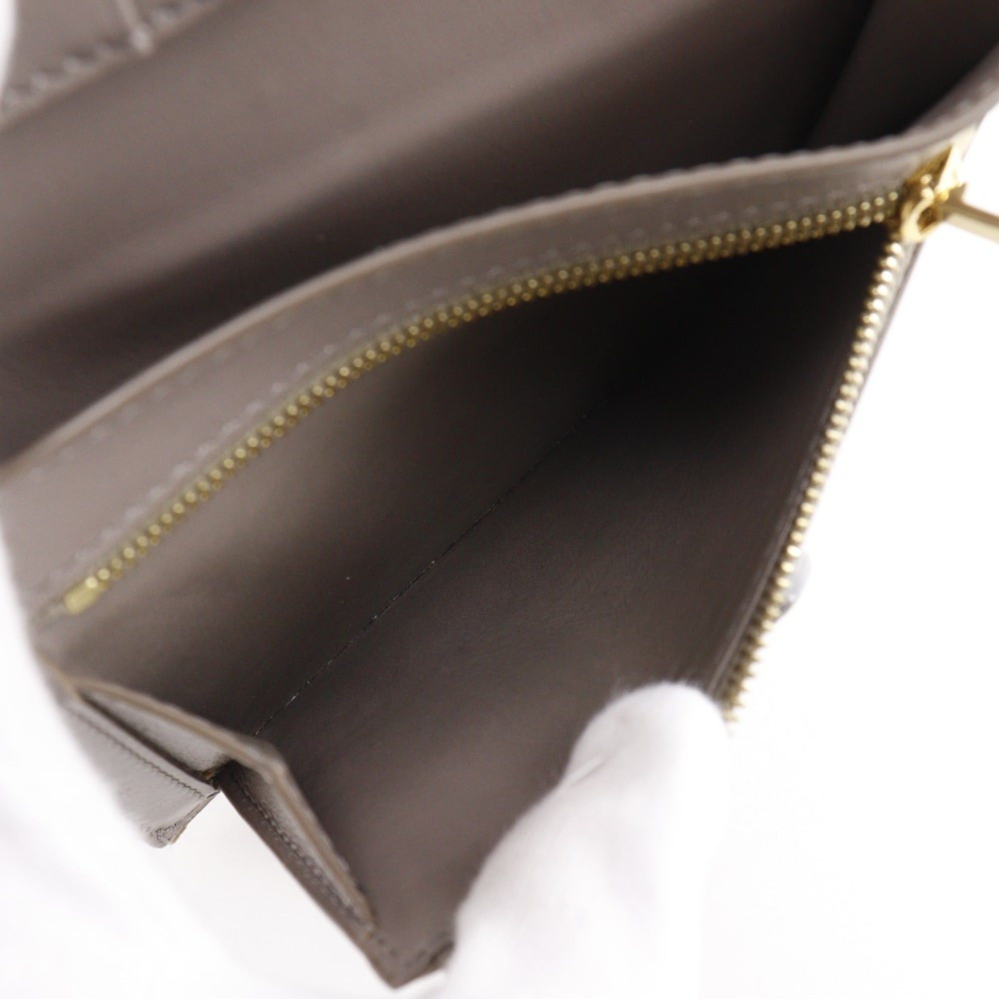 Celine CELINE Medium Strap Wallet Bifold Leather Gray Snap Button Unisex Size ONE SIZE - 8 Thumbnail