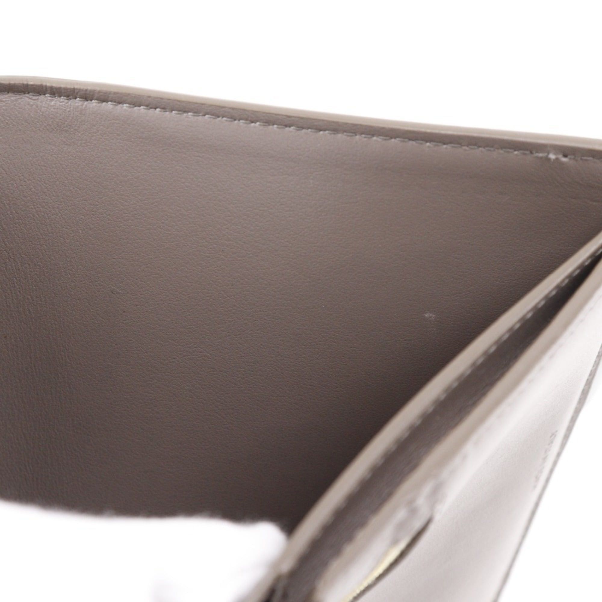 Celine CELINE Medium Strap Wallet Bifold Leather Gray Snap Button Unisex Size ONE SIZE - 13 Thumbnail