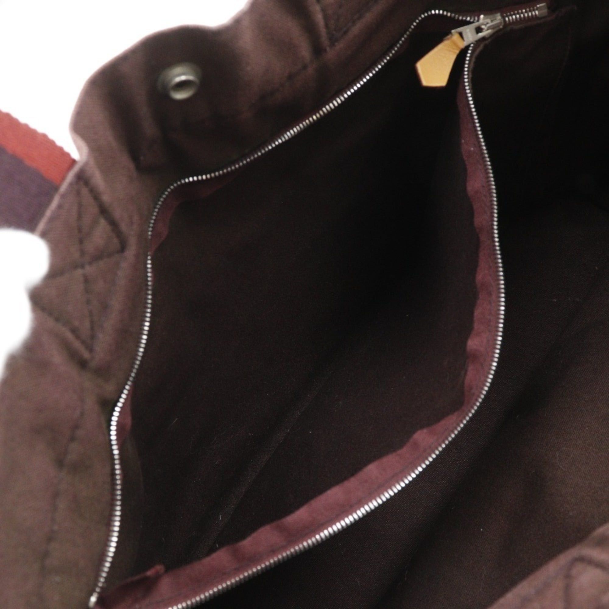 Hermes Hermes Sack Fourre Tout MM Handbag Cotton Canvas Brown A4 Snap Button Unisex Size ONE SIZE - 7 Thumbnail