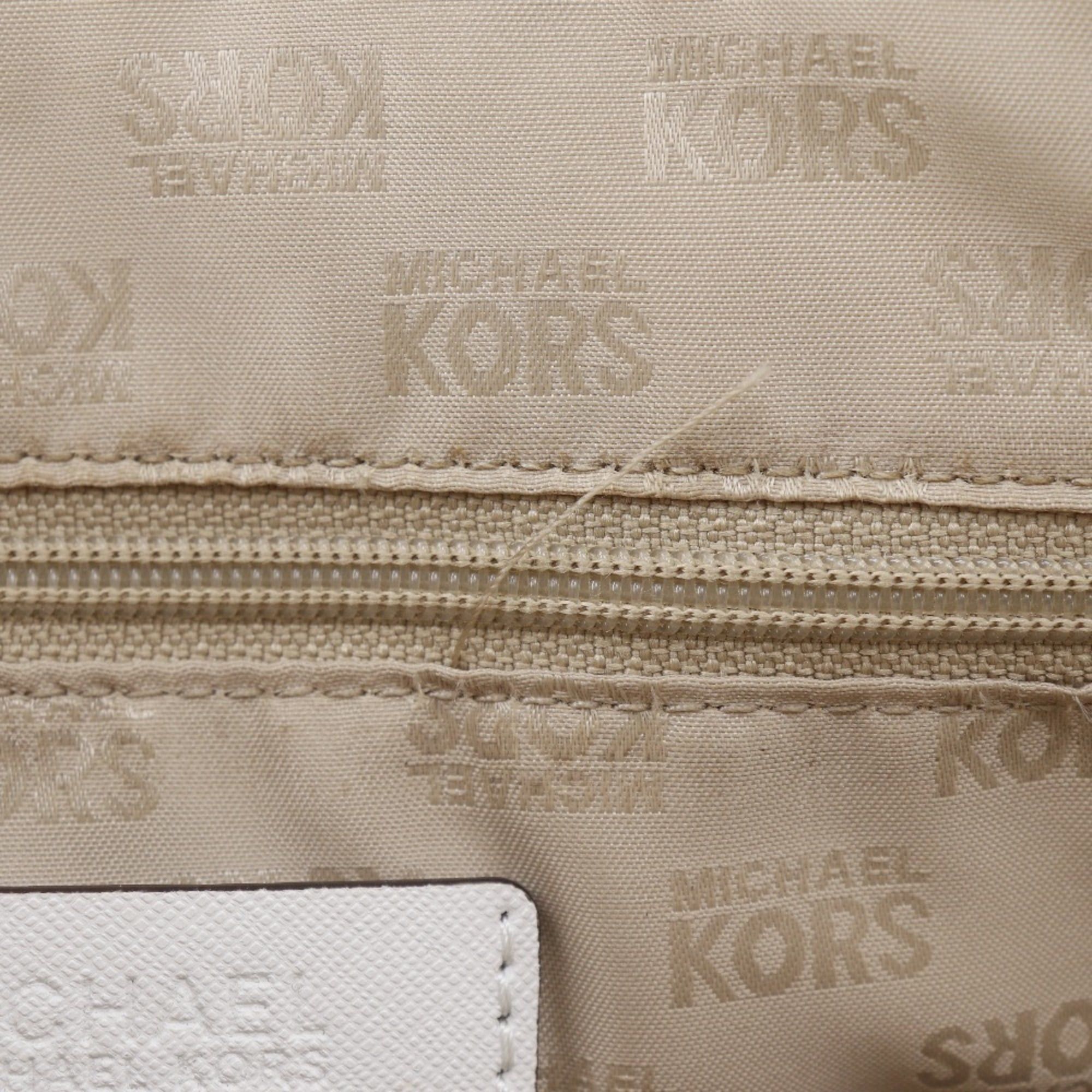 Michael Kors Michael Kors 2WAY Shoulder Handbag Studs 35S6GFSS1L Leather White 2way Zipper 2WAYShoulder Women's Size ONE SIZE - 18 Thumbnail
