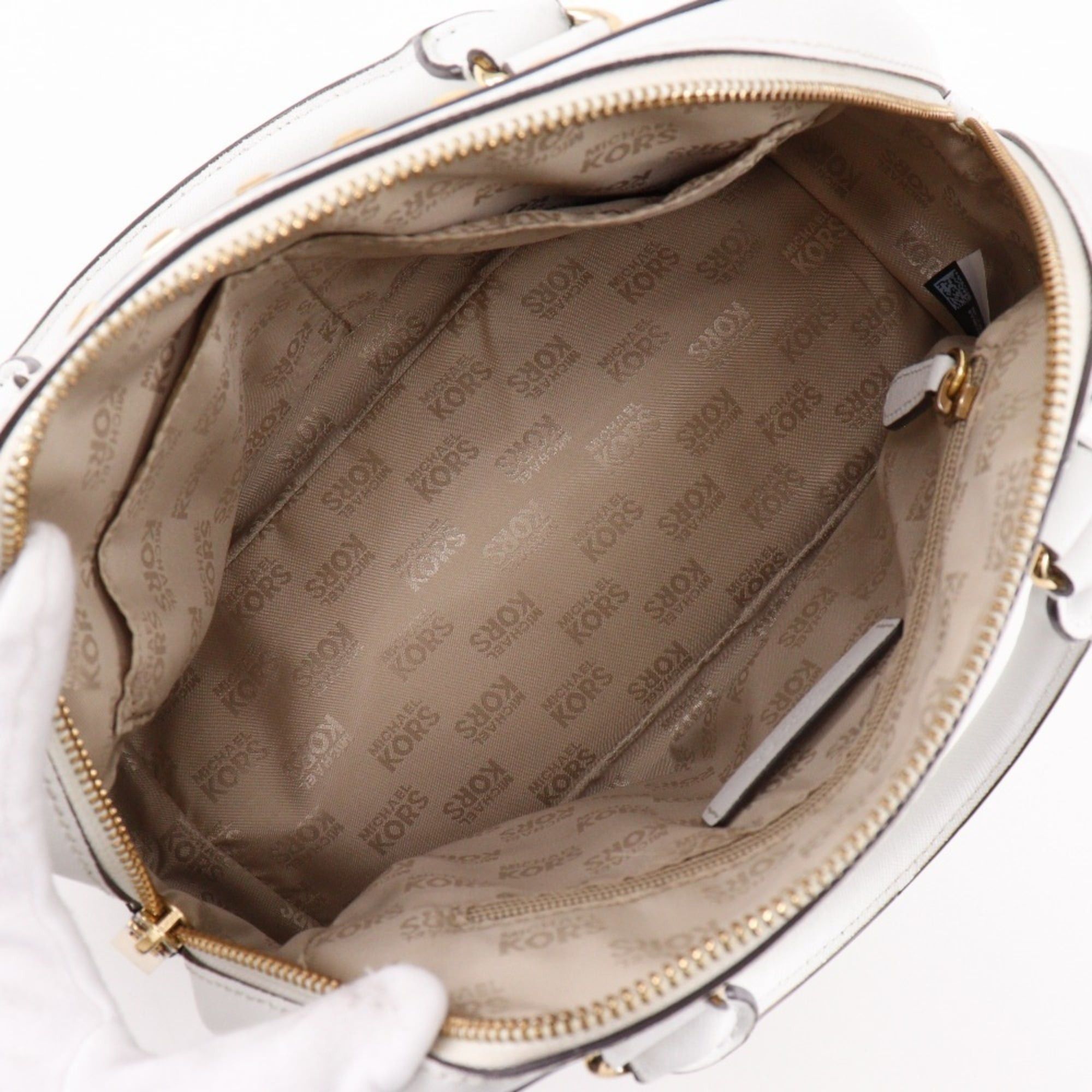 Michael Kors Michael Kors 2WAY Shoulder Handbag Studs 35S6GFSS1L Leather White 2way Zipper 2WAYShoulder Women's Size ONE SIZE - 6 Thumbnail