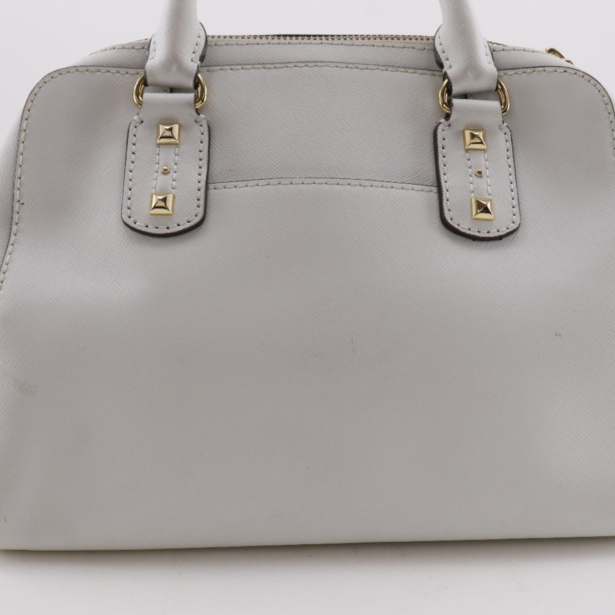 Michael Kors Michael Kors 2WAY Shoulder Handbag Studs 35S6GFSS1L Leather White 2way Zipper 2WAYShoulder Women's Size ONE SIZE - 11 Thumbnail