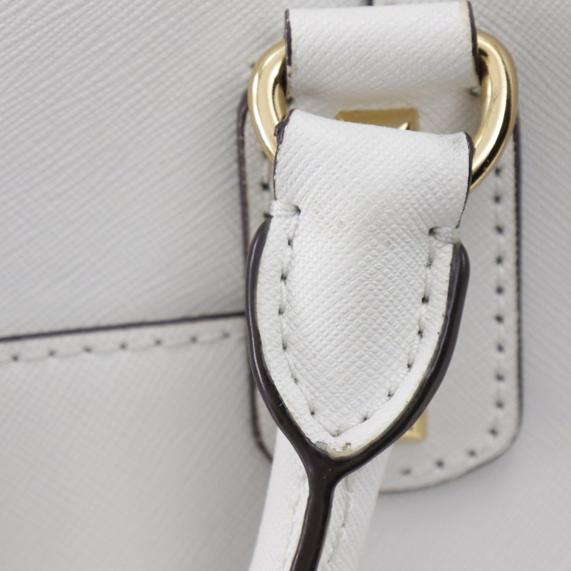 Michael Kors Michael Kors 2WAY Shoulder Handbag Studs 35S6GFSS1L Leather White 2way Zipper 2WAYShoulder Women's Size ONE SIZE - 14 Thumbnail