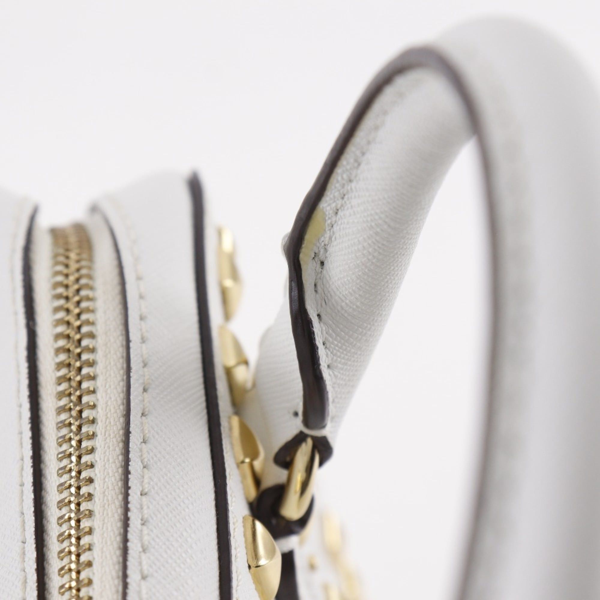 Michael Kors Michael Kors 2WAY Shoulder Handbag Studs 35S6GFSS1L Leather White 2way Zipper 2WAYShoulder Women's Size ONE SIZE - 13 Thumbnail