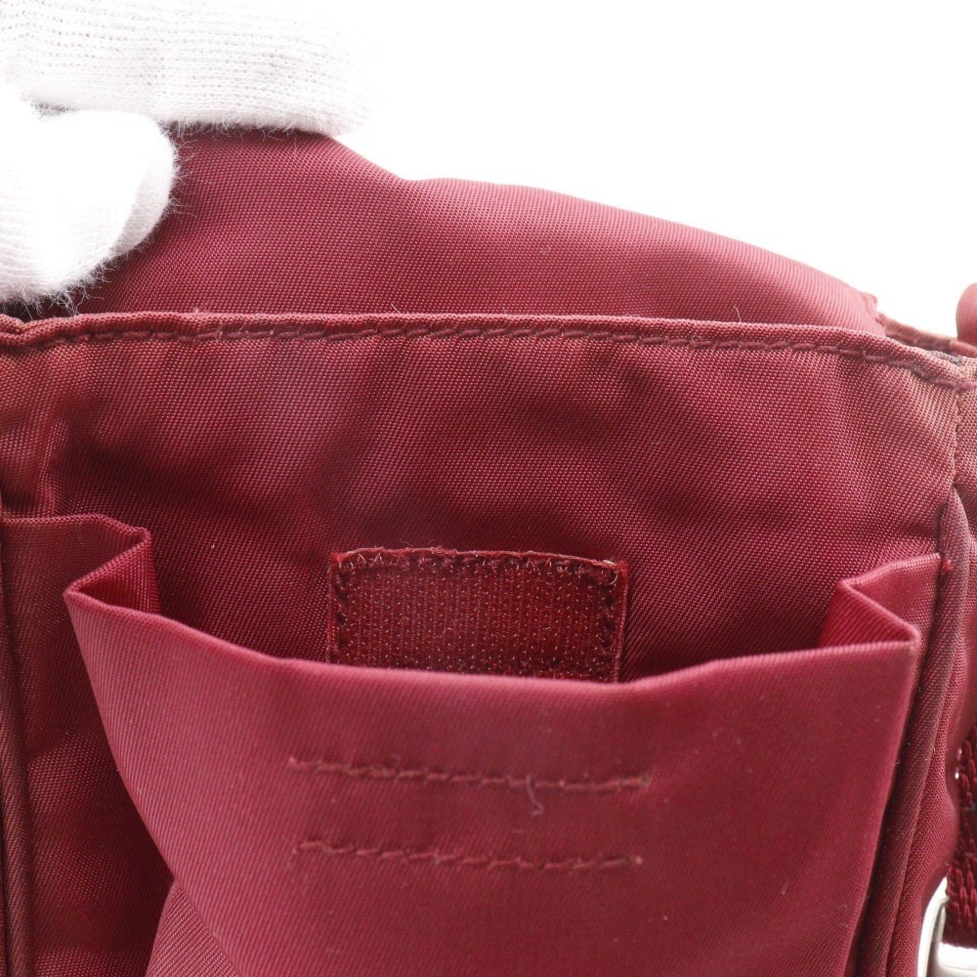 Prada Prada 2WAY waist bag shoulder MV583 nylon CERISE red 2way flap for women Size ONE SIZE - 15 Thumbnail
