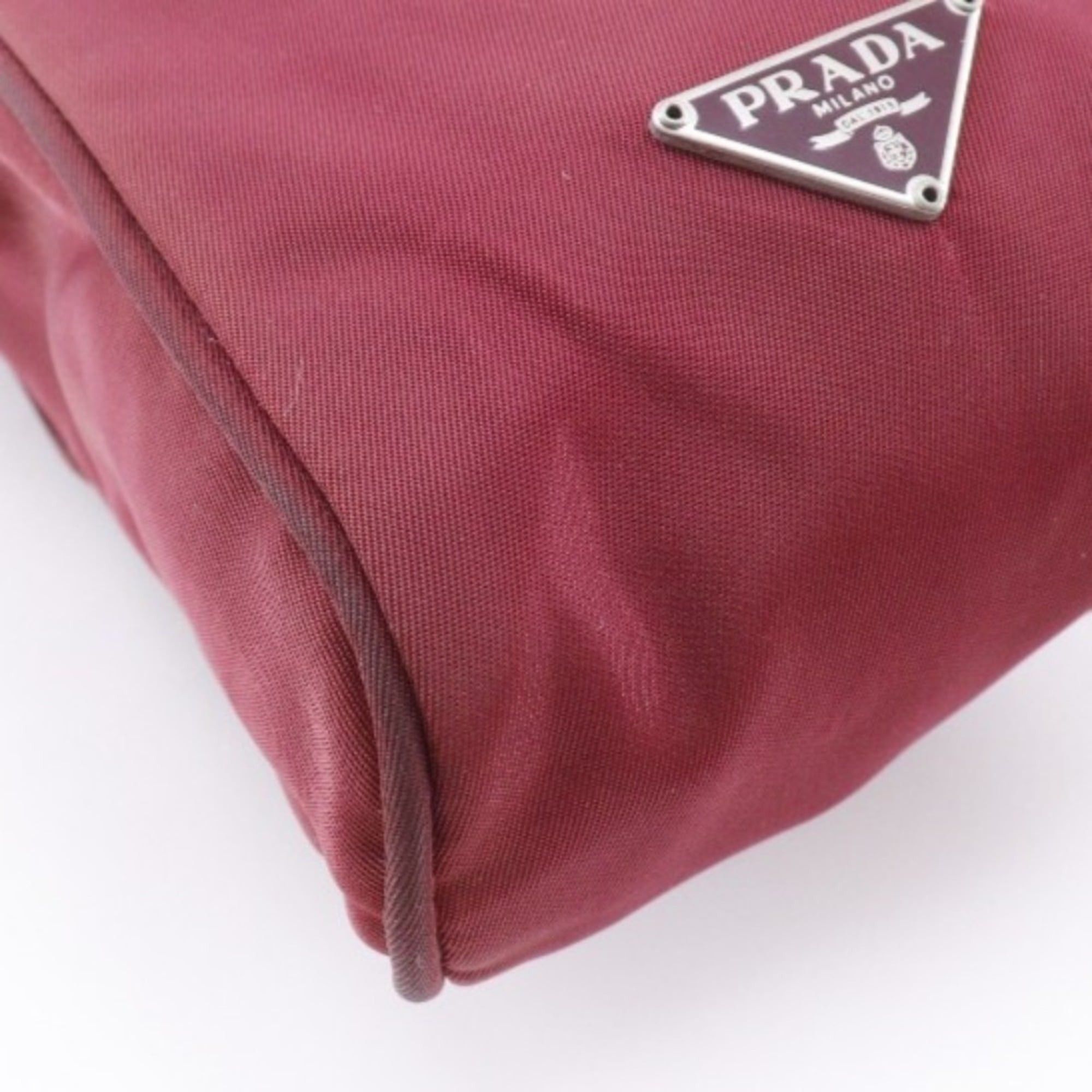Prada Prada 2WAY waist bag shoulder MV583 nylon CERISE red 2way flap for women Size ONE SIZE - 4 Thumbnail