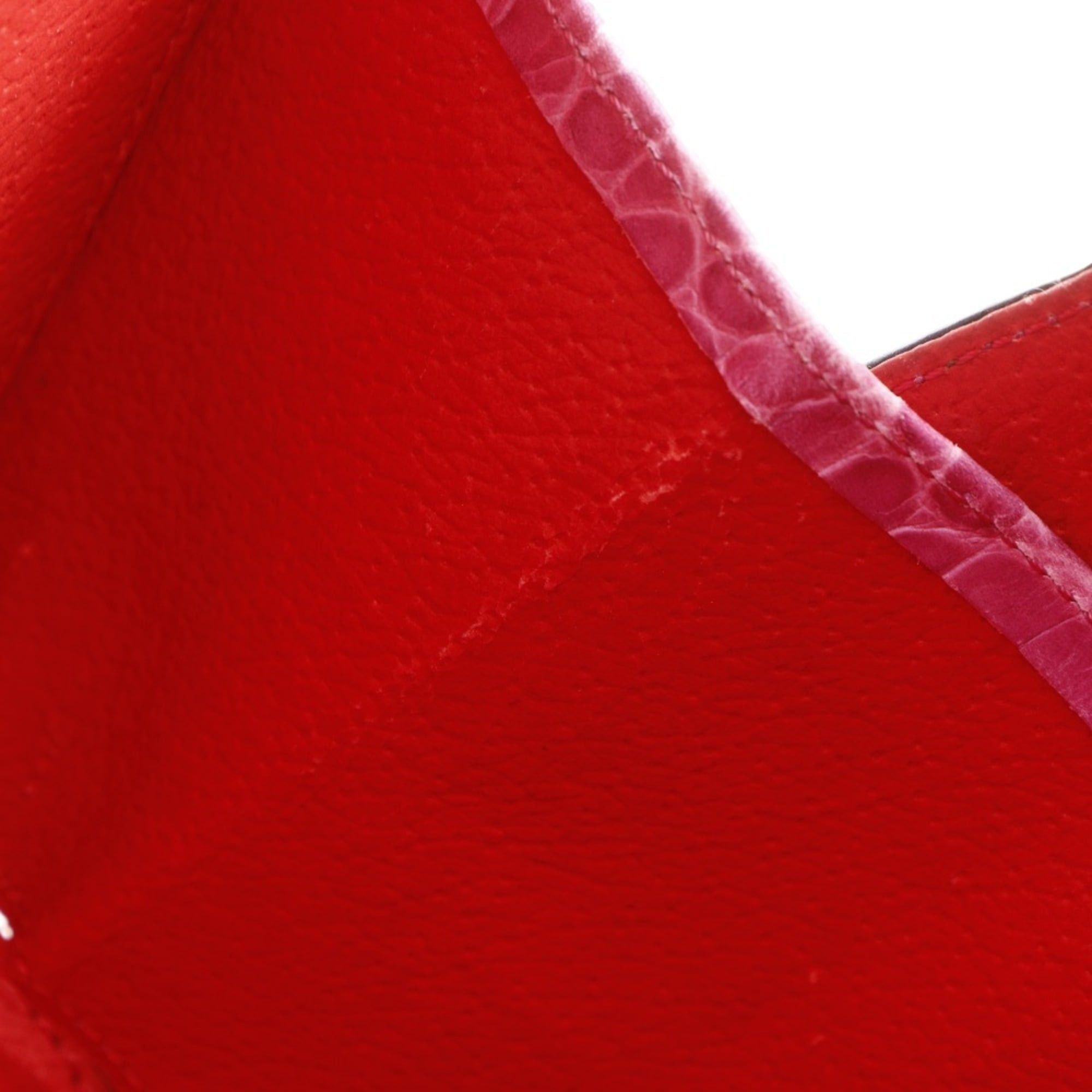 Celine Celine handbag embossed leather pink snap button ladies Size ONE SIZE - 12 Thumbnail