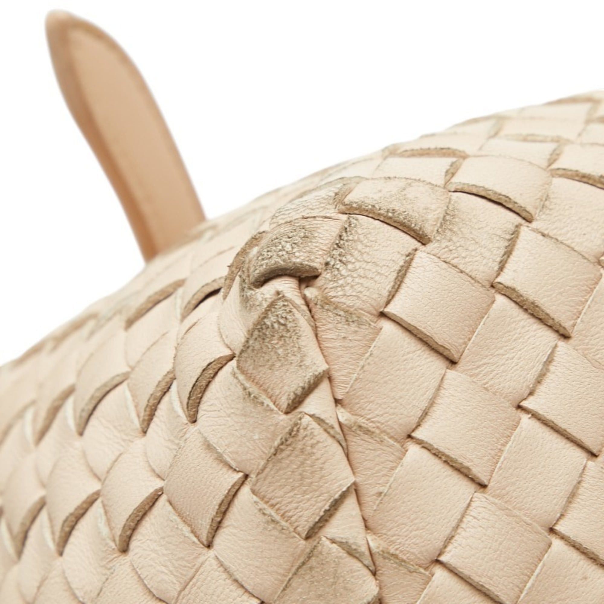 Bottega Veneta Bottega Veneta Intrecciato Tote Bag, Pink Beige Leather, Women's Size ONE SIZE - 7 Thumbnail