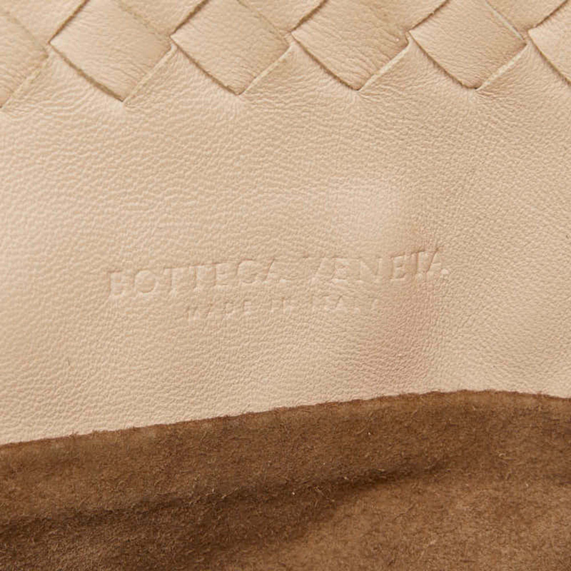 Bottega Veneta Bottega Veneta Intrecciato Tote Bag, Pink Beige Leather, Women's Size ONE SIZE - 9 Thumbnail