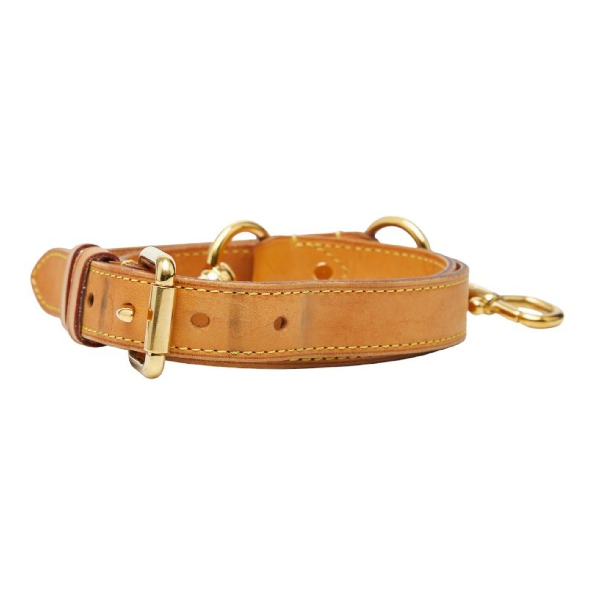Louis Vuitton Louis Vuitton shoulder strap, beige leather, women's LOUIS VUITTON Size ONE SIZE - 3 Thumbnail