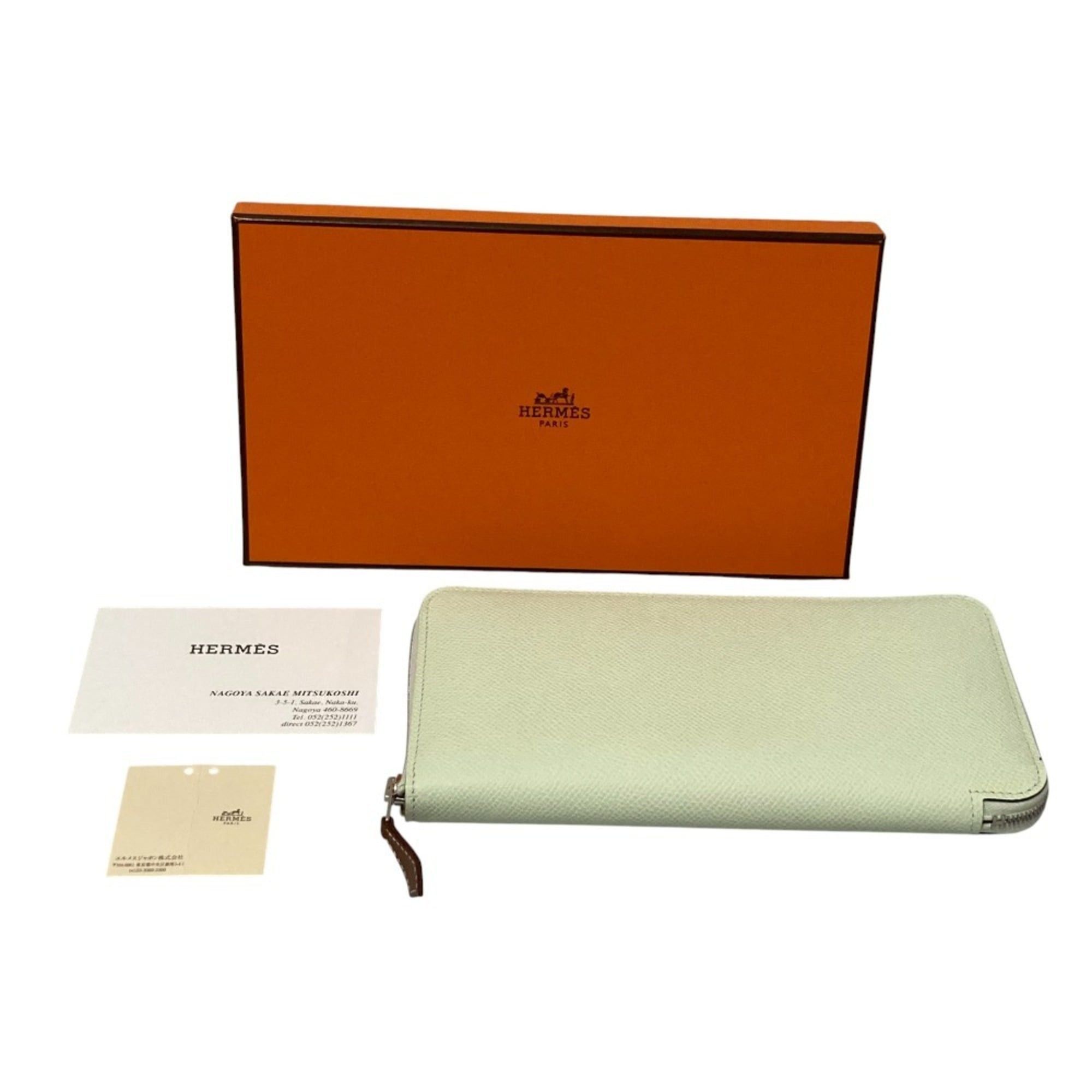 Hermes HERMES Epsom Leather Azap Long Silk-In Wallet, Made in 2024, Double Stamped, Jaune Milton, Women's Size ONE SIZE - 11 Thumbnail