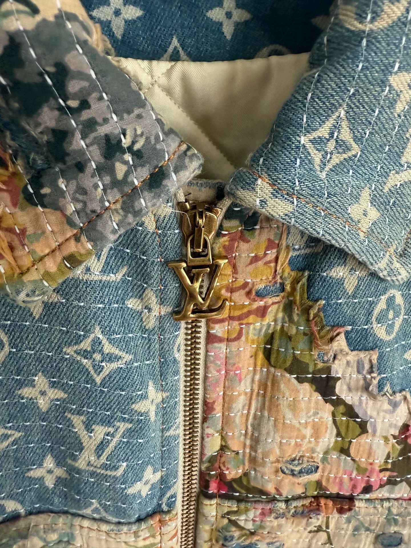 Louis Vuitton Louis Vuitton Floral Embroidered Denim Jacket Size US M / EU 48-50 / 2 - 4 Thumbnail