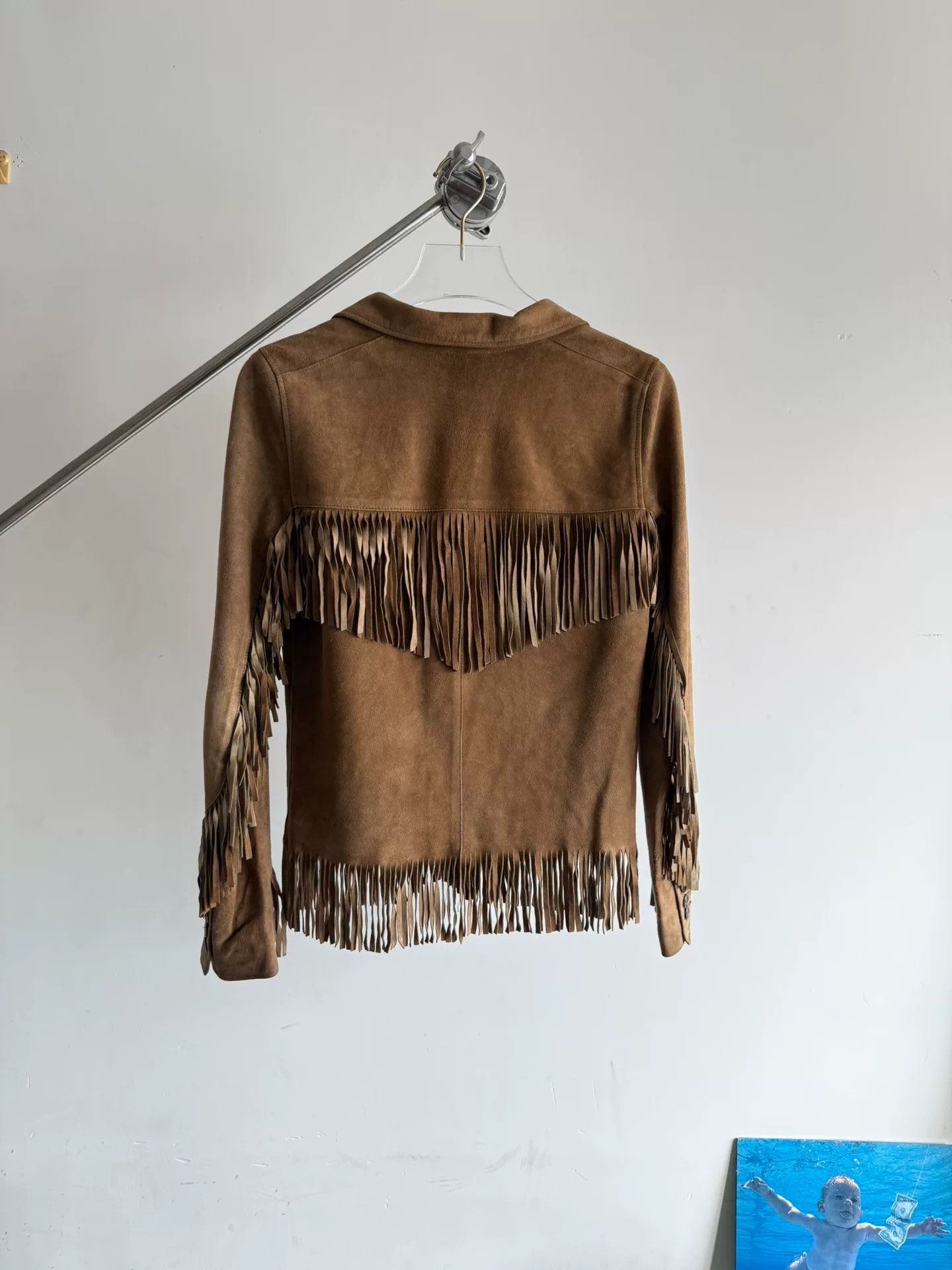 Saint Laurent Paris Saint Laurent Suede Fringe Jacket Size XS / US 0-2 / IT 36-38 - 2 Thumbnail