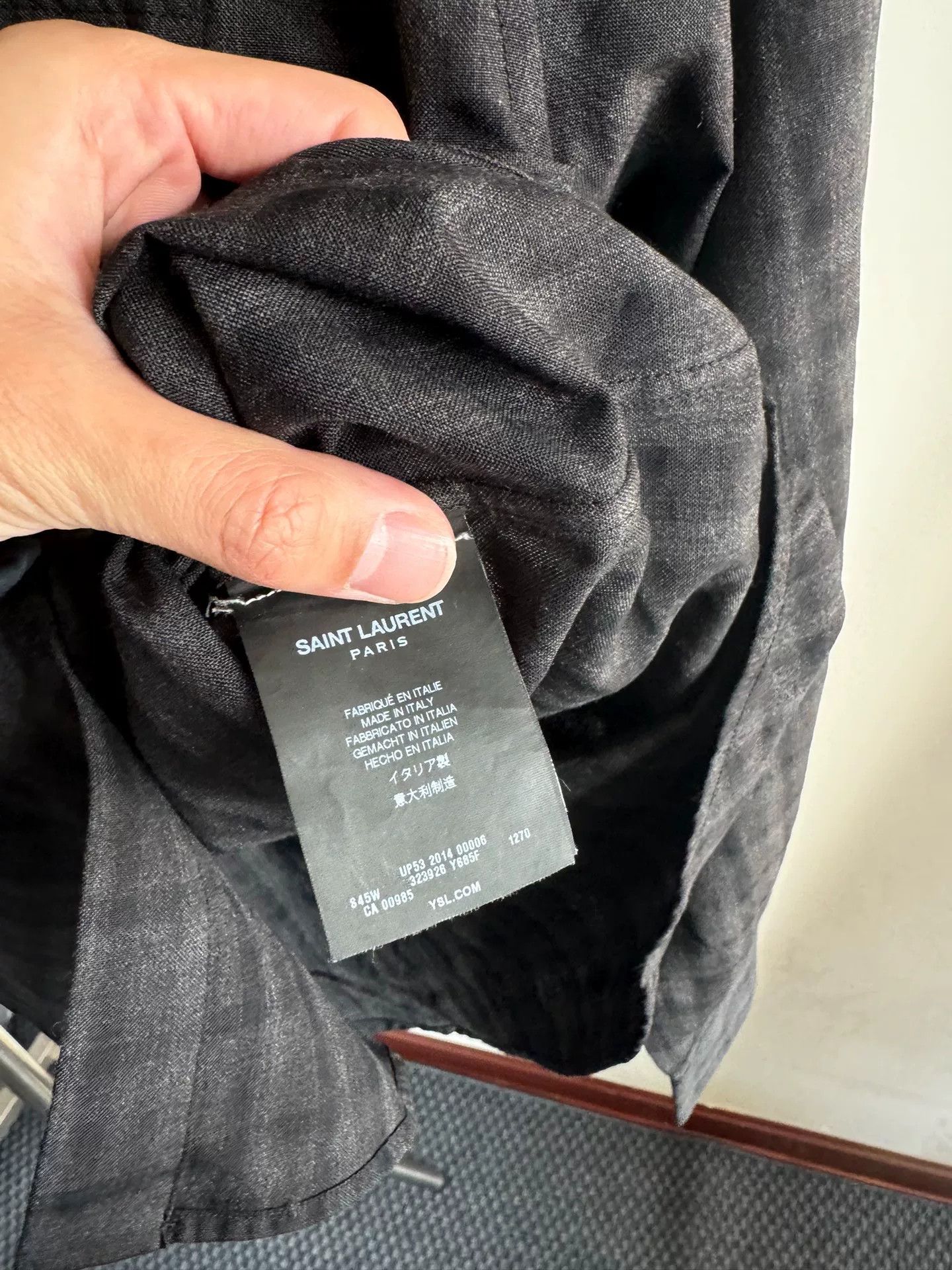 Yves Saint Laurent Saint Laurent Black Checkered Shirt Size US XXS / EU 40 - 6 Thumbnail