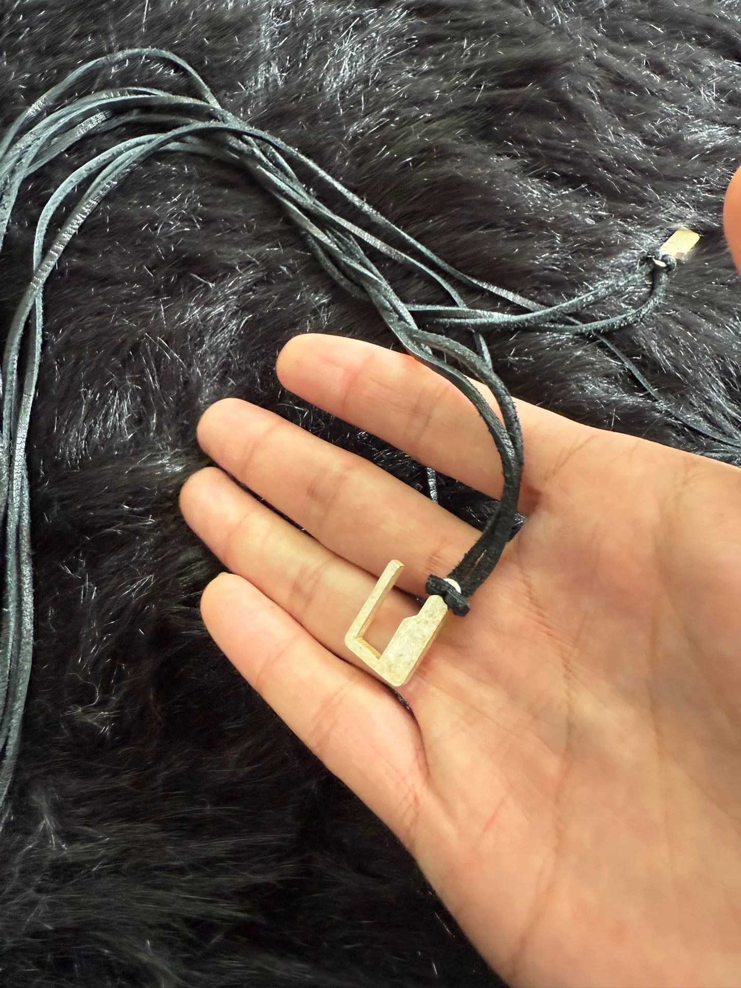 Undercover Undercover Letter Necklace with Leather String Size ONE SIZE - 5 Thumbnail